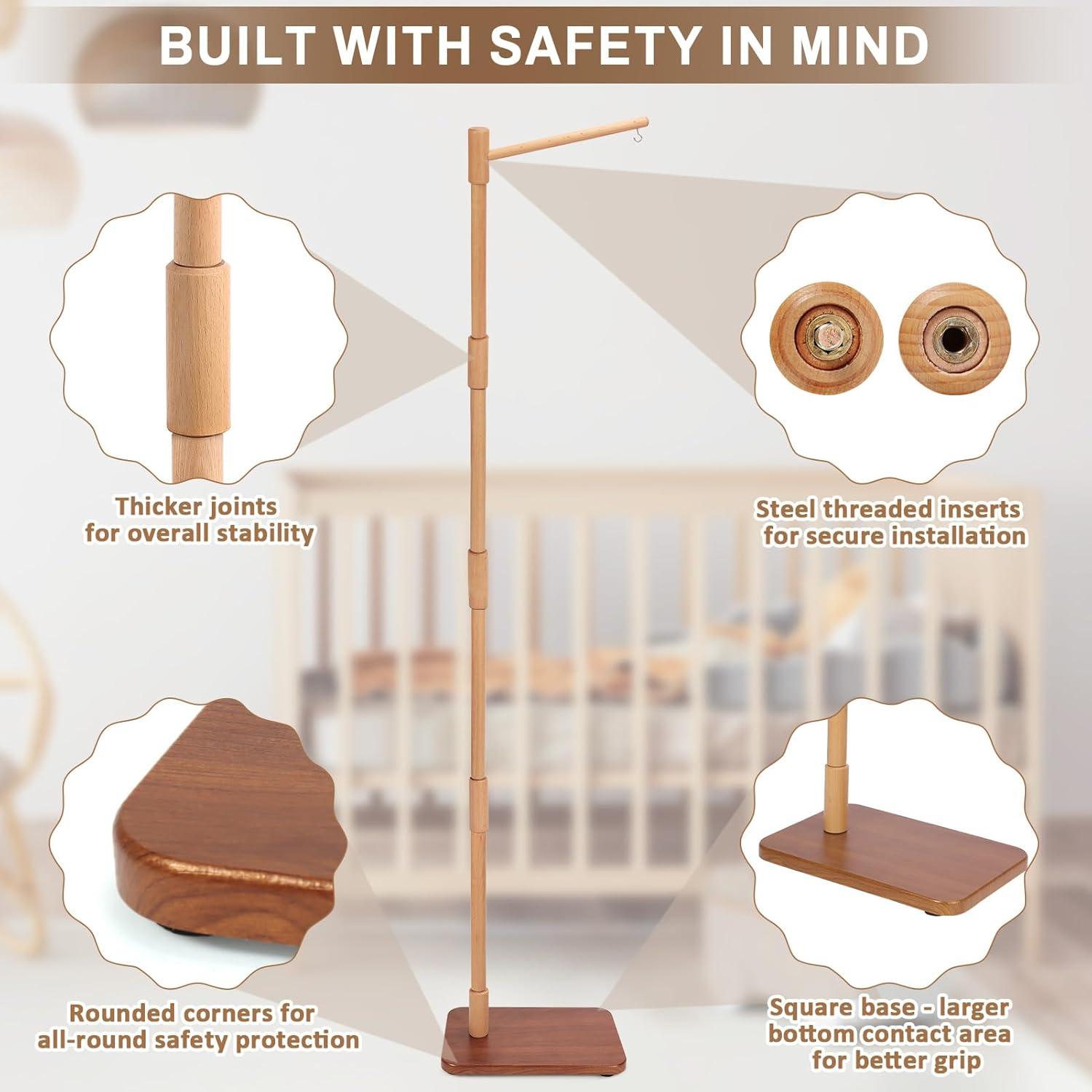 Brazo de Móvil de Cuna de Pie LLIU 165 cm con Música