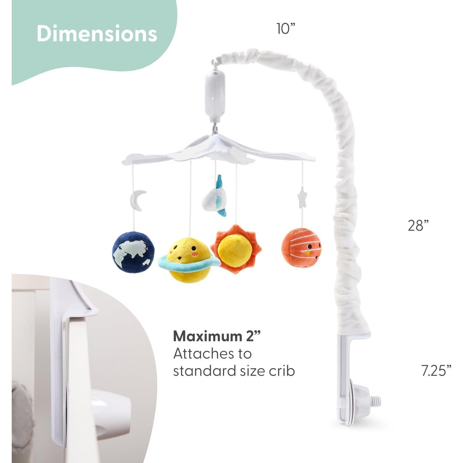 Móvil de Cuna Musical The Peanutshell Espacial 12 Nanas