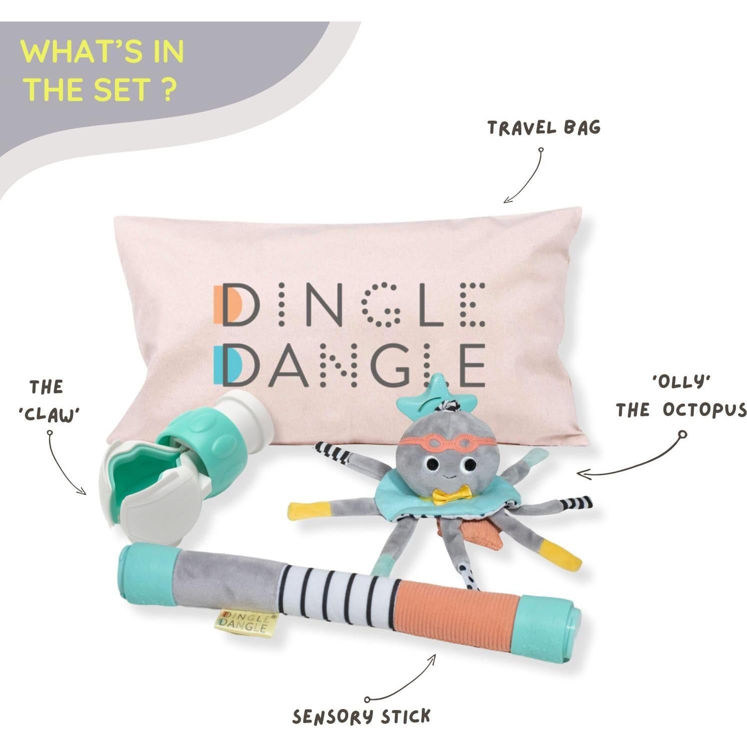 Móvil de Viaje Dingle Dangle para Bebés - Ligero y Portátil