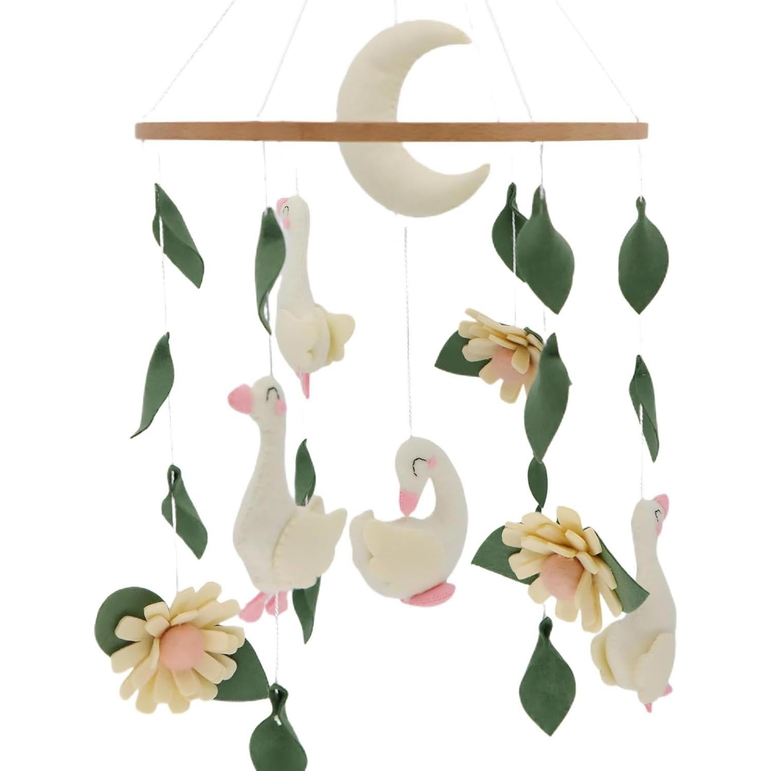 Móvil de Cuna de Ganso Gueiddi Hecho a Mano 24x24 cm