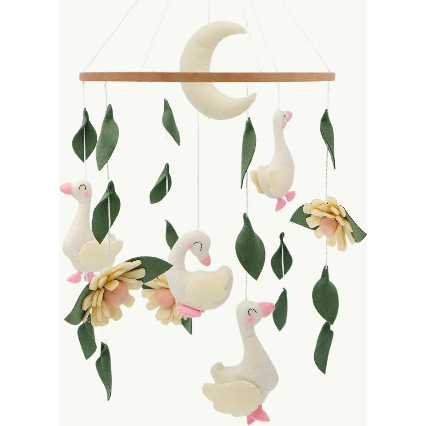 Móvil de Cuna de Ganso Gueiddi Hecho a Mano 24x24 cm