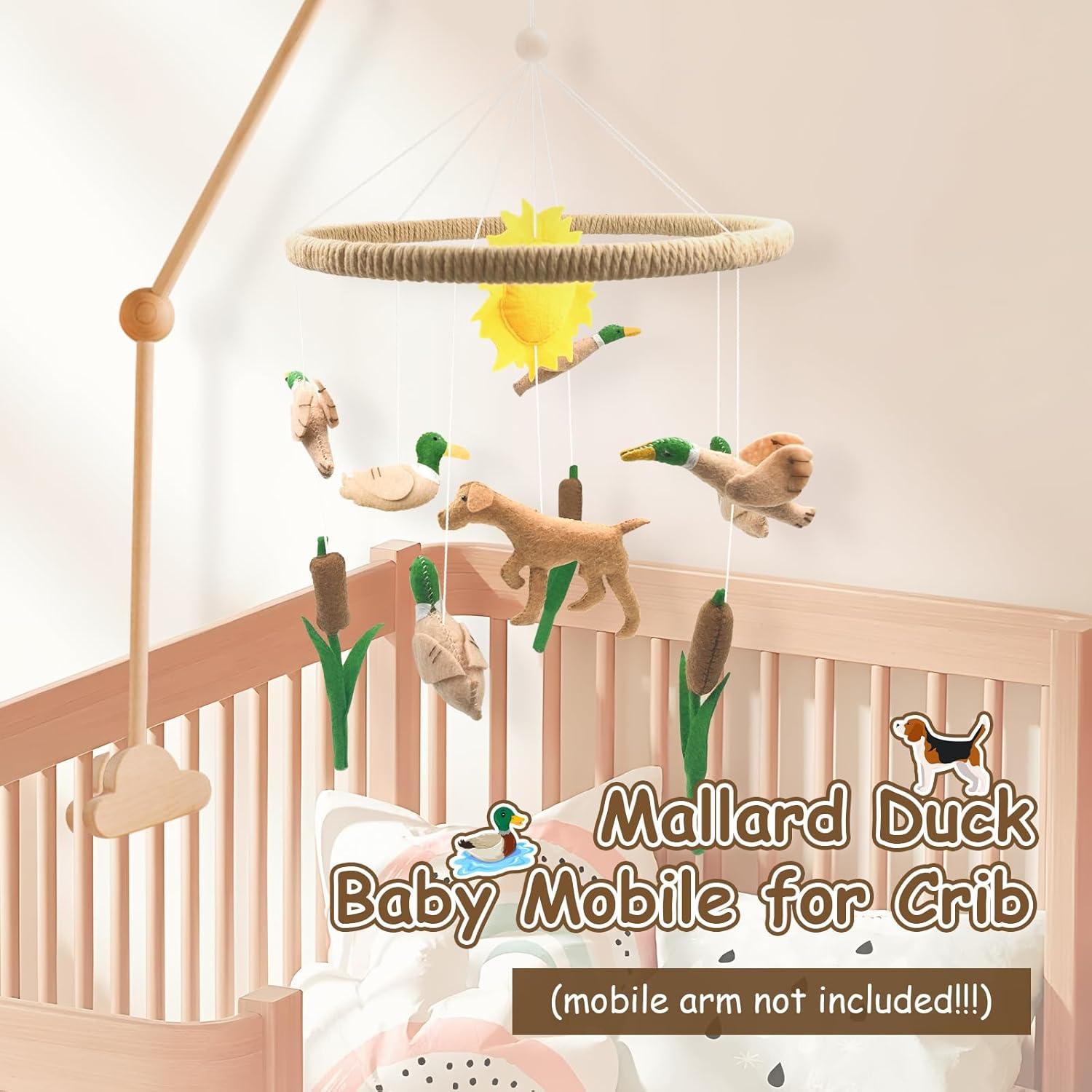 Móvil para Cuna Teeloray Pato Mallard Hecho a Mano 22.86cm