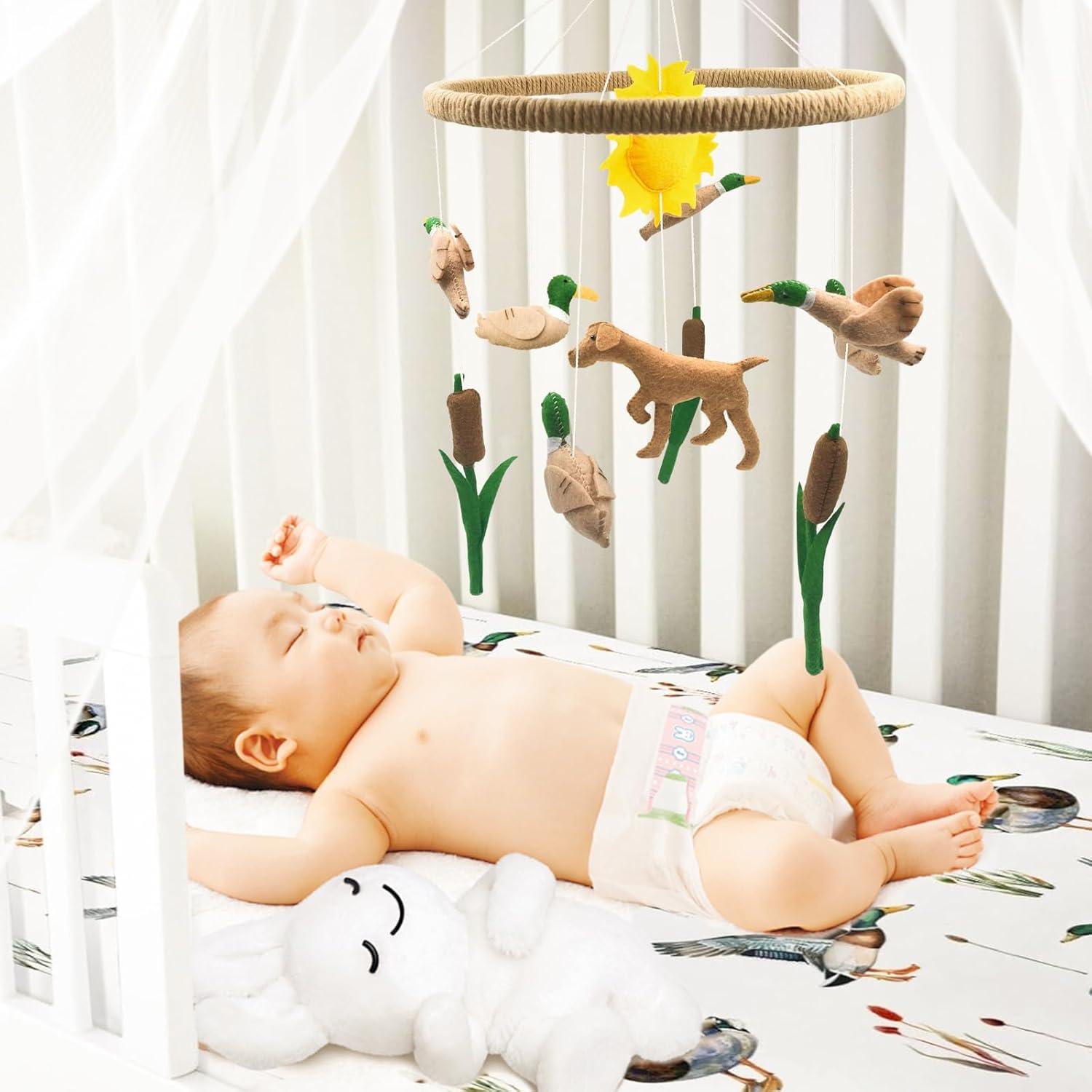 Móvil para Cuna Teeloray Pato Mallard Hecho a Mano 22.86cm