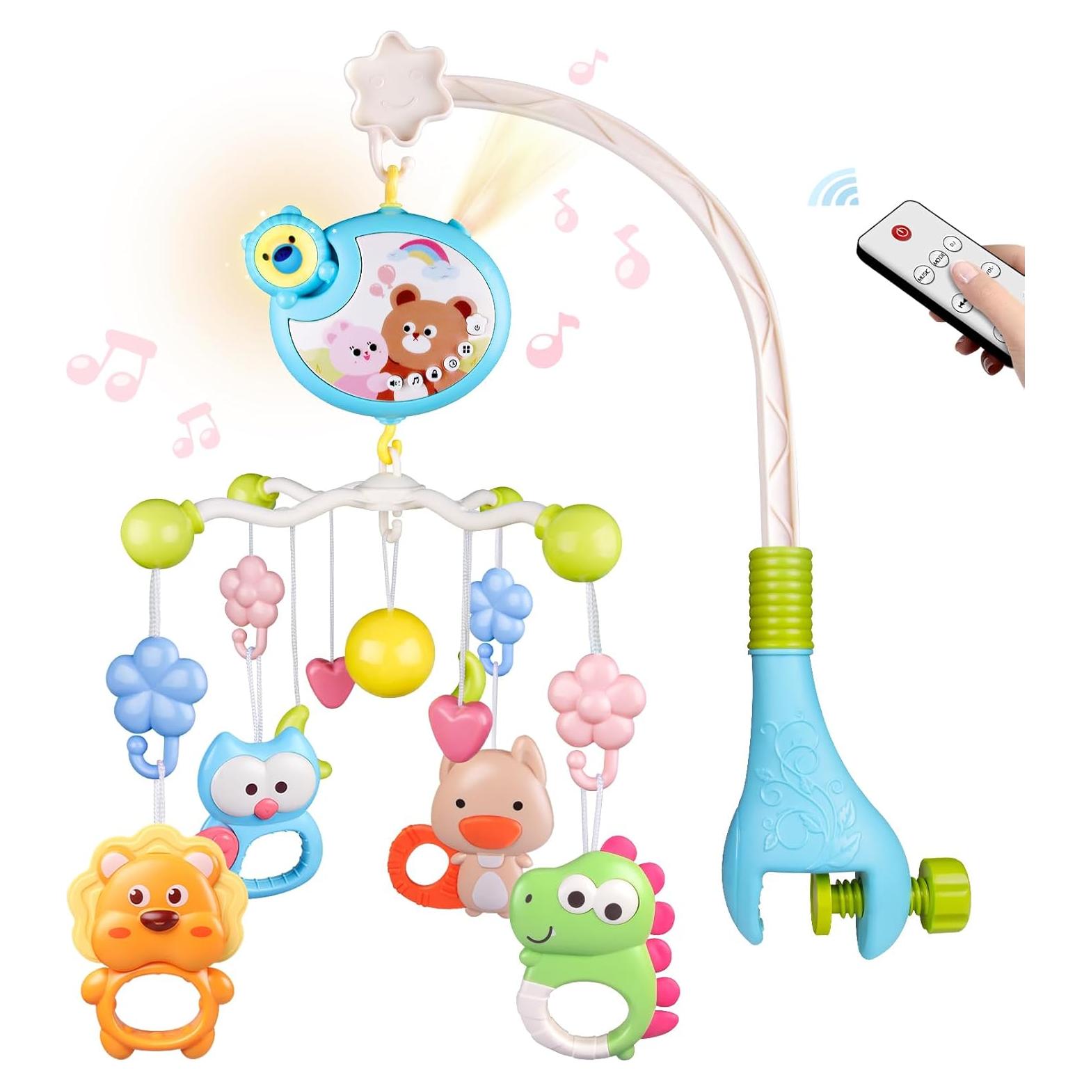 Móvil de Cuna Musical Al YING LE con Proyector y Sonajeros