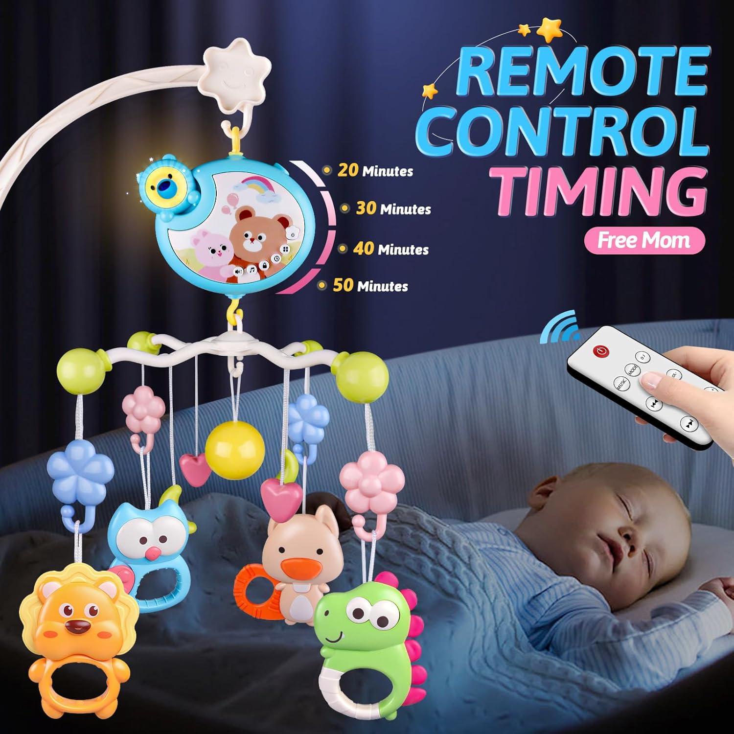 Móvil de Cuna Musical Al YING LE con Proyector y Sonajeros