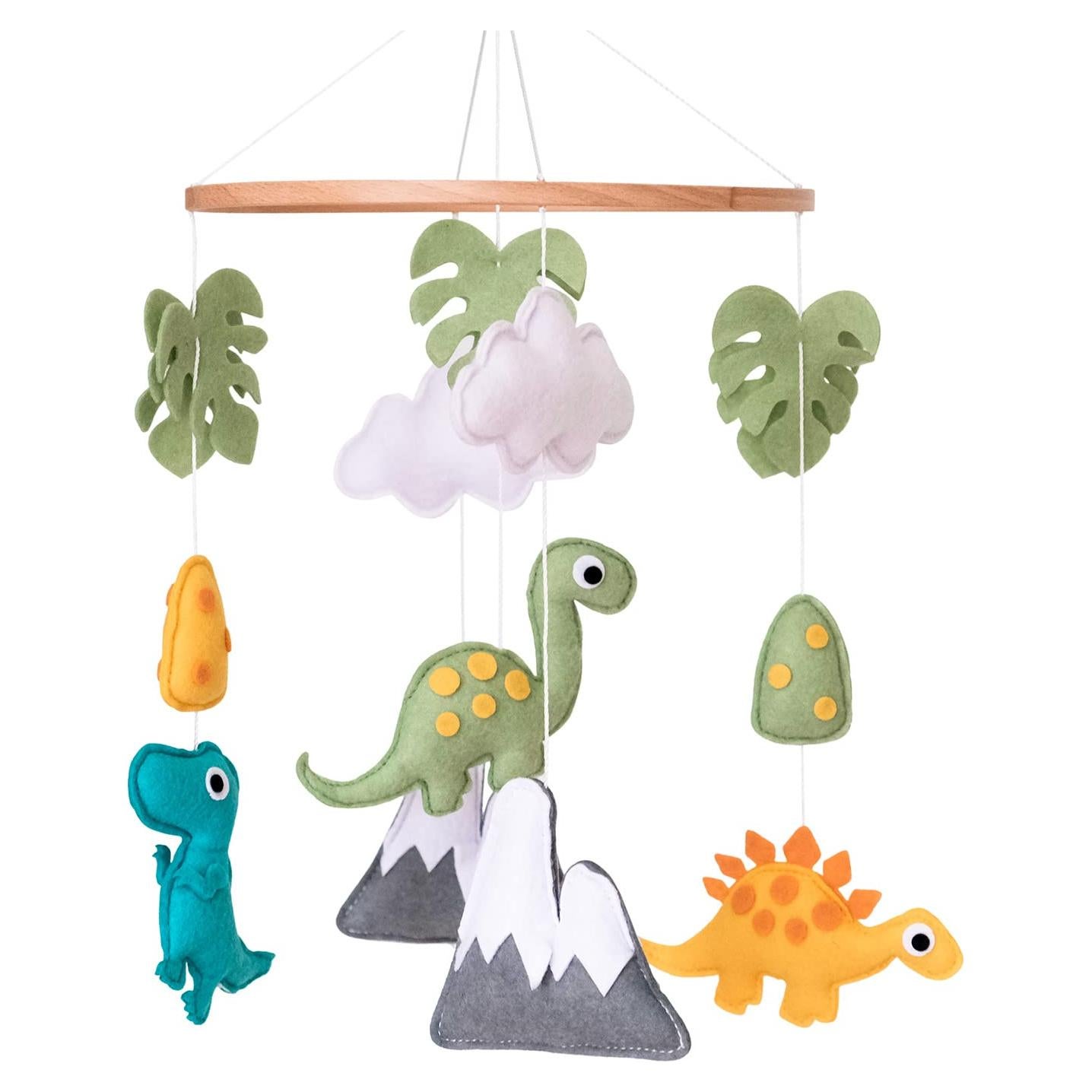 Móvil de Cuna Dinosaurio Vlokup - Fieltro Suave, 25.6x25.1cm