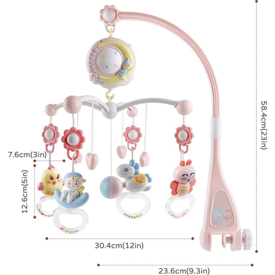 Móvil Musical para Cuna Mini Tudou con Proyector y 150 Melodías