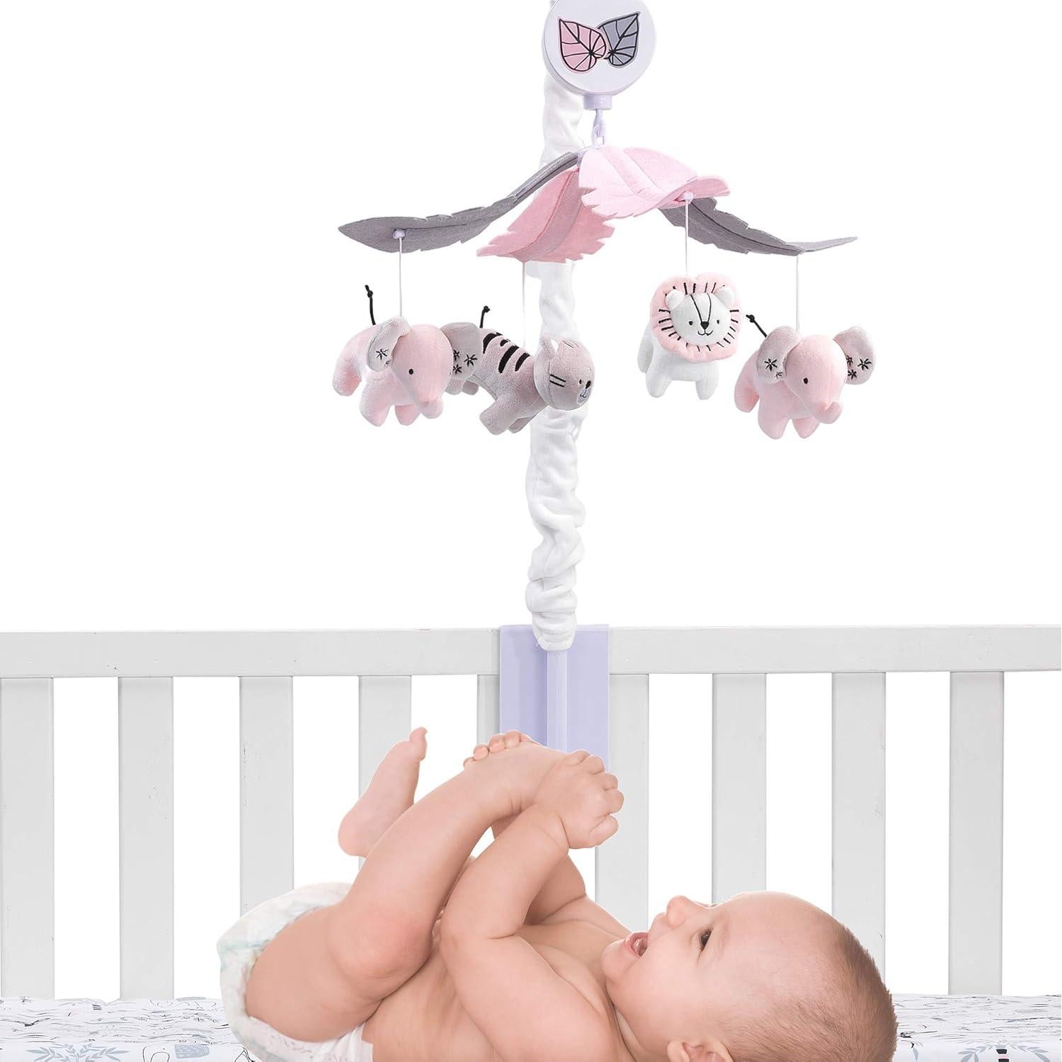 Móvil Musical para Cuna Lambs & Ivy Selva Feliz 35.5cm