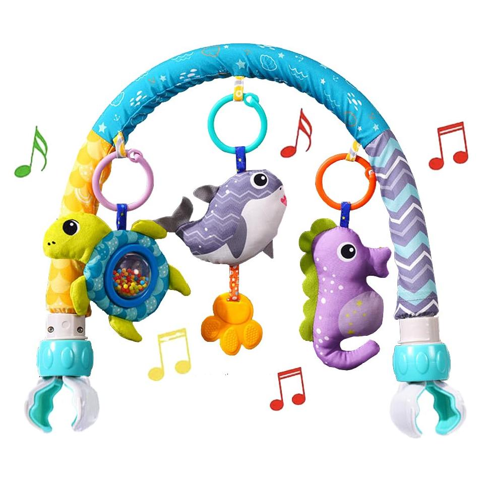 Móvil de Actividad para Bebés Azul - Juguete Ajustable 0-12 Meses