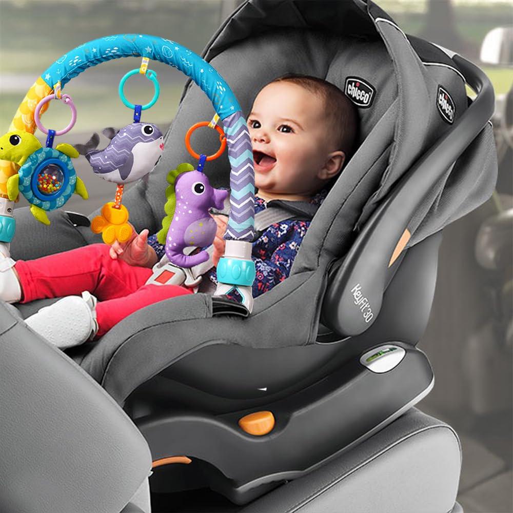 Móvil de Actividad para Bebés Azul - Juguete Ajustable 0-12 Meses