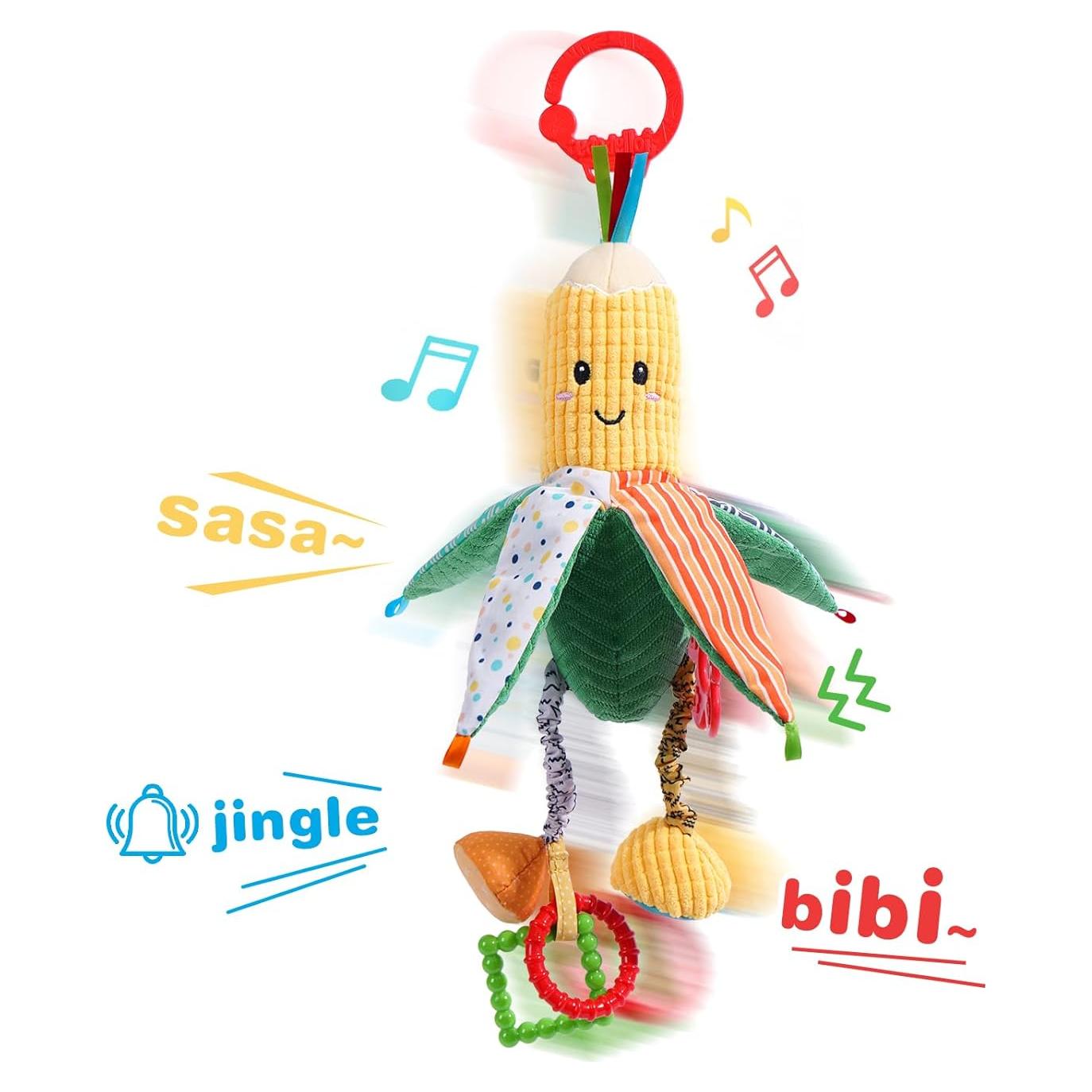 Juguete Colgante Sensorial Jollybaby Maíz y Plátano 0-12 Meses