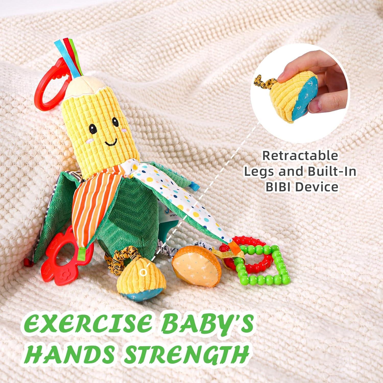 Juguete Colgante Sensorial Jollybaby Maíz y Plátano 0-12 Meses