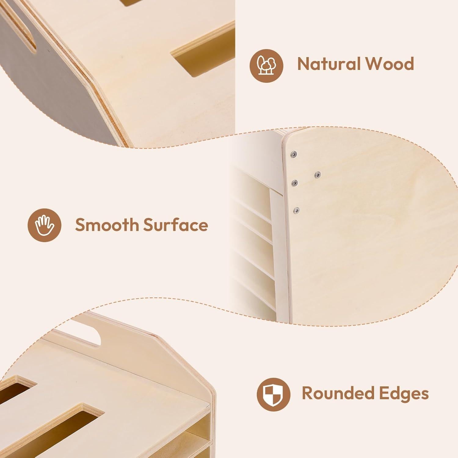 Soporte de Secado de Arte Woodtoe con 7 Estantes Desmontables