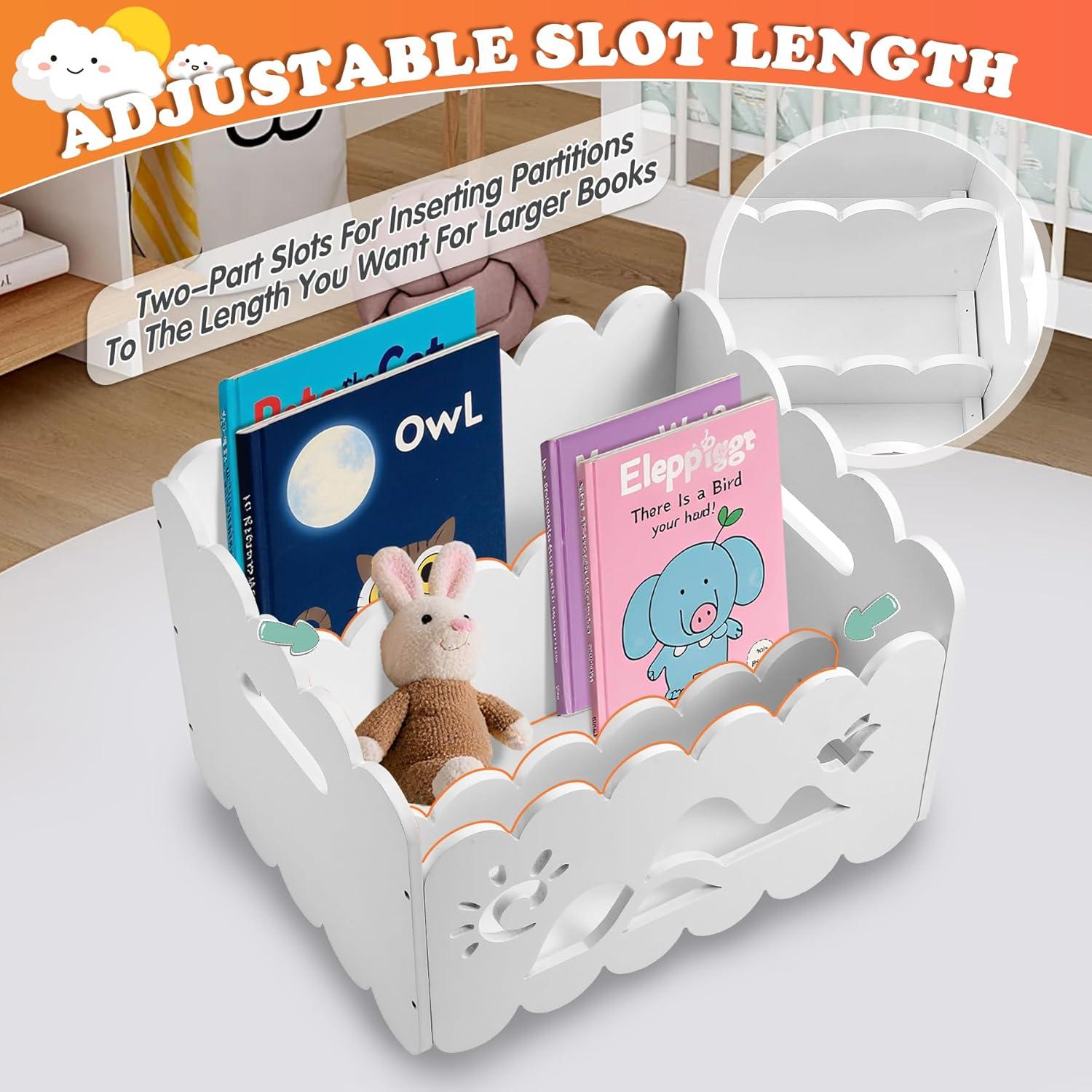 Estantería de Madera para Niños Calmbee Blanca con 3 Estantes