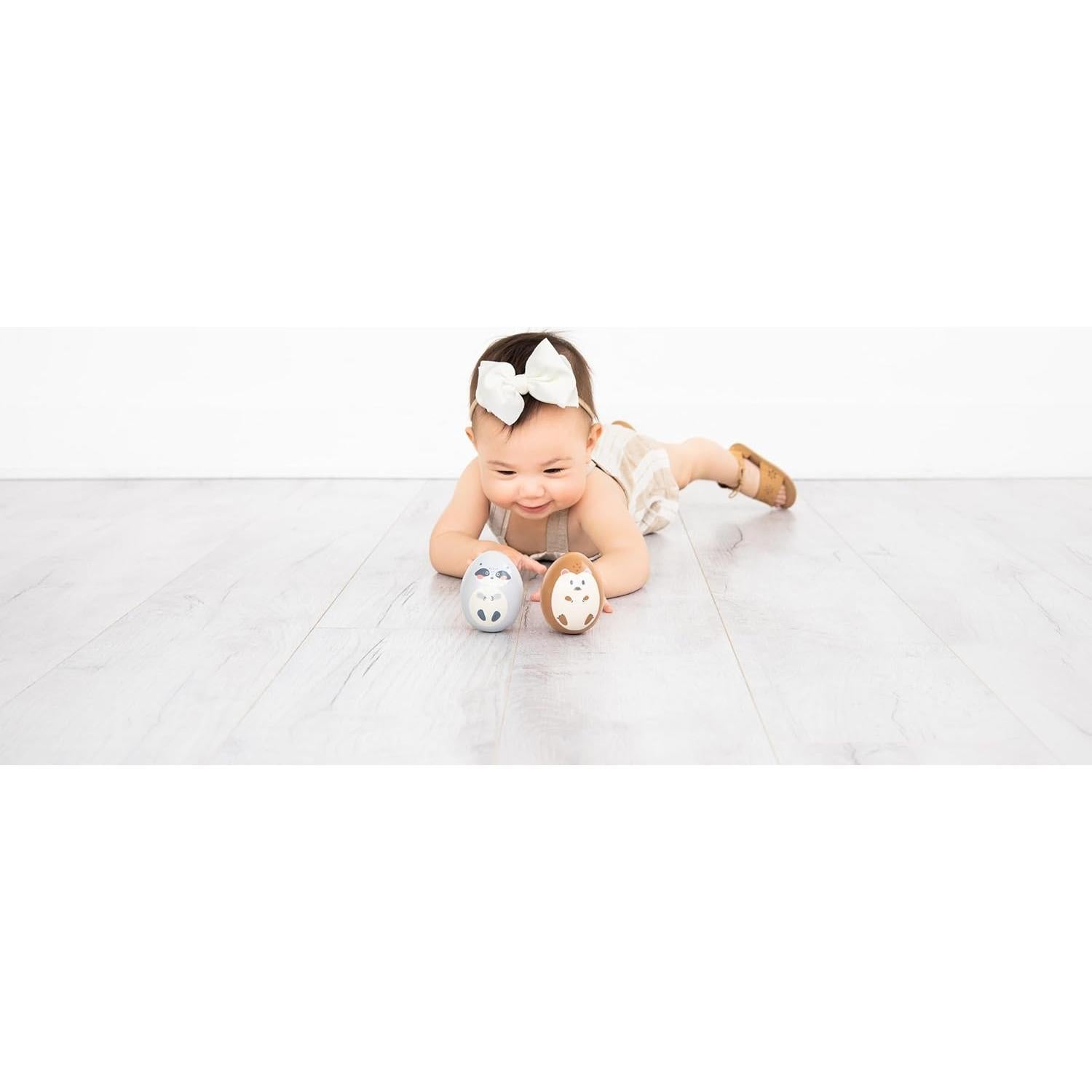 Conjunto de Juguetes de Balance de Madera Pearhead - Erizo y Mapache