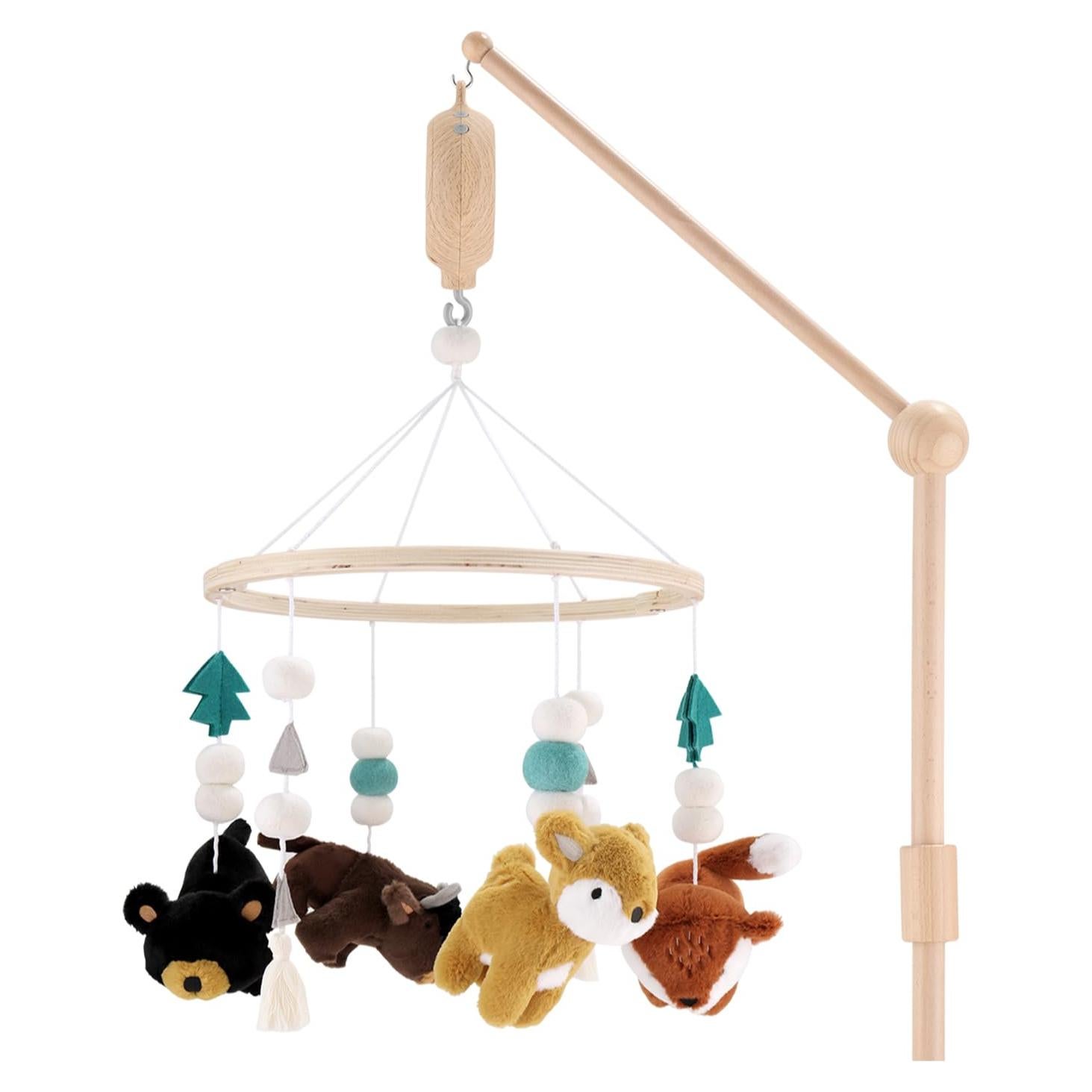 Móvil de Cuna Musical The Peanutshell - 12 Canciones, Madera