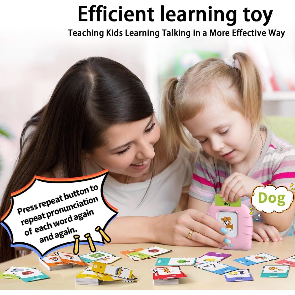 Juguete Educativo Kidzdo 540 Tarjetas Visuales para Niños 2-5 Años