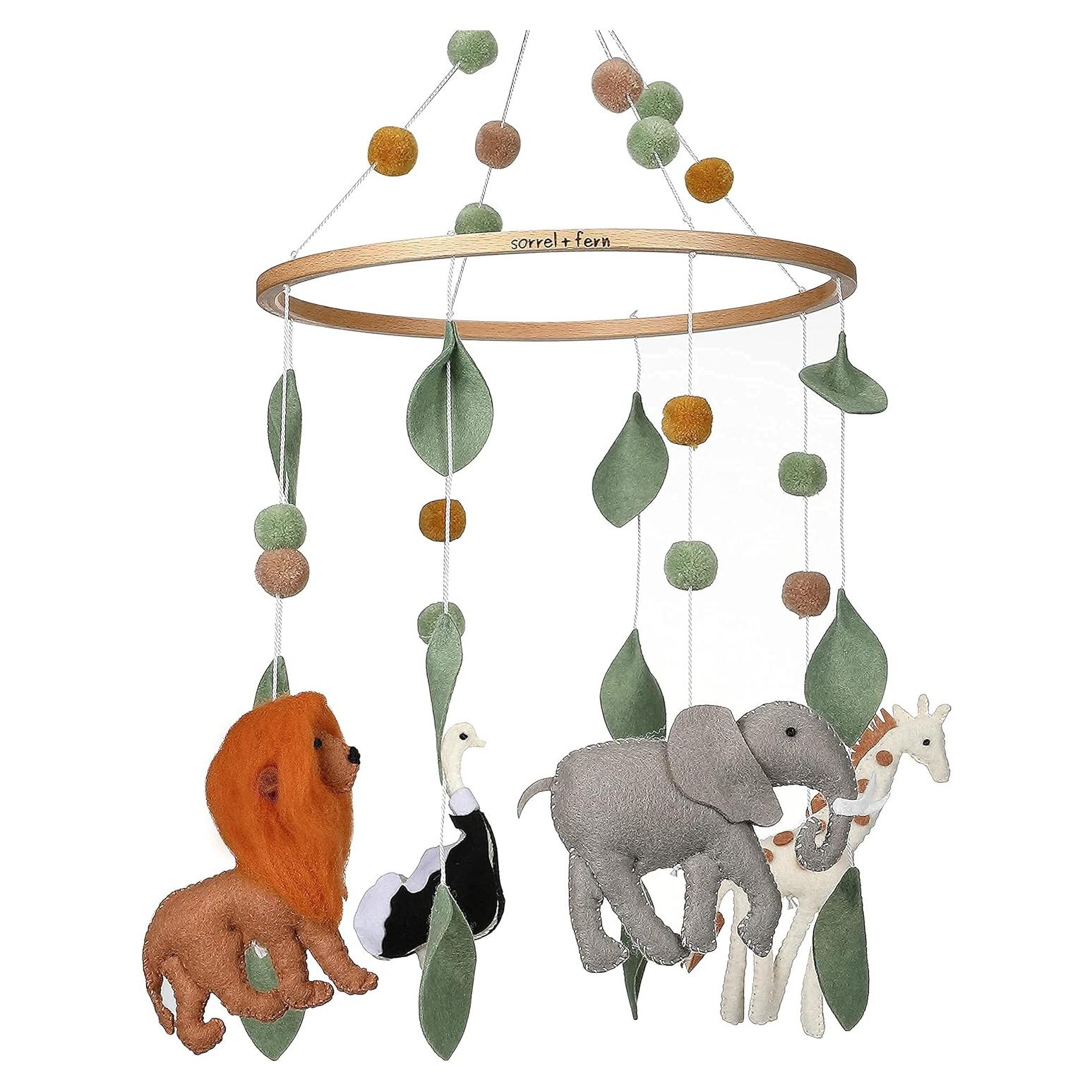 Móvil de Cuna Aventura Safari Sorrel + Fern - Fieltro Ajustable