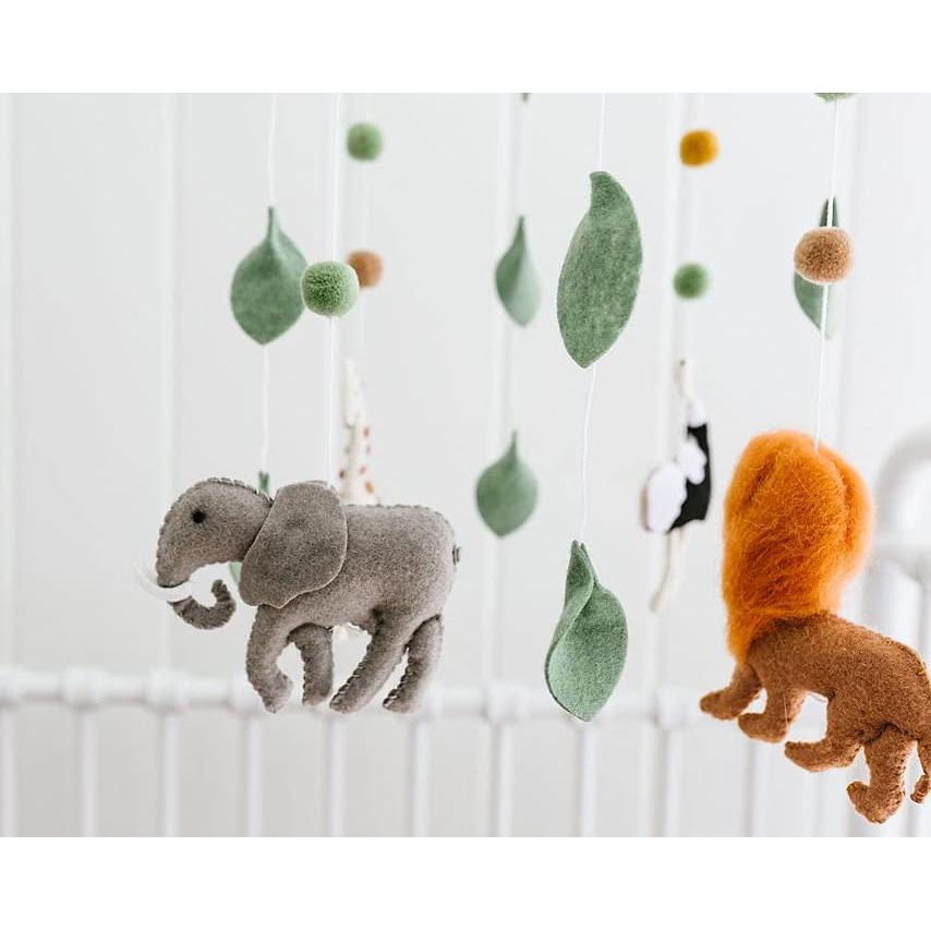 Móvil de Cuna Aventura Safari Sorrel + Fern - Fieltro Ajustable