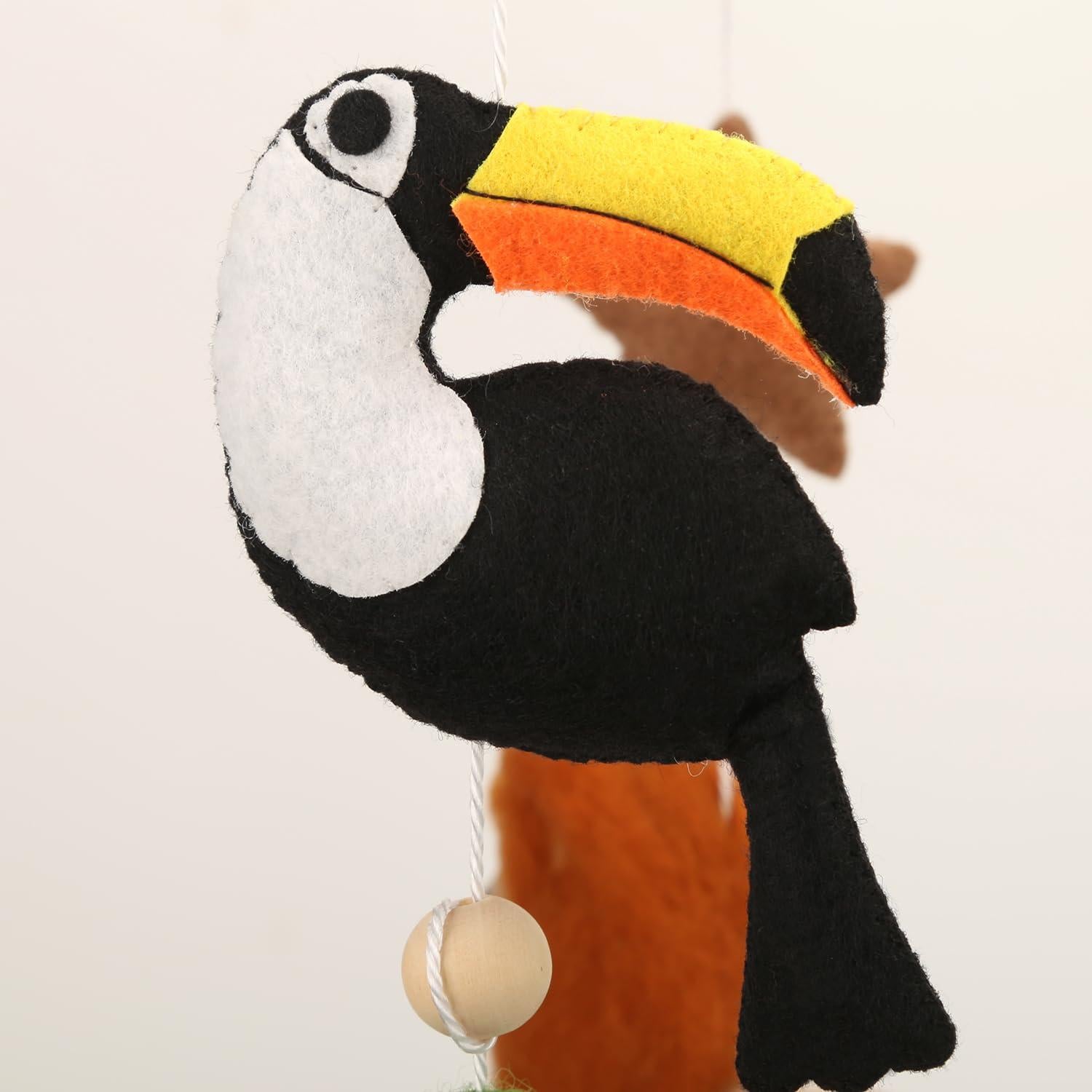 Móvil de Cuna Safari A - Hecho a Mano, Alto Contraste, Neutro