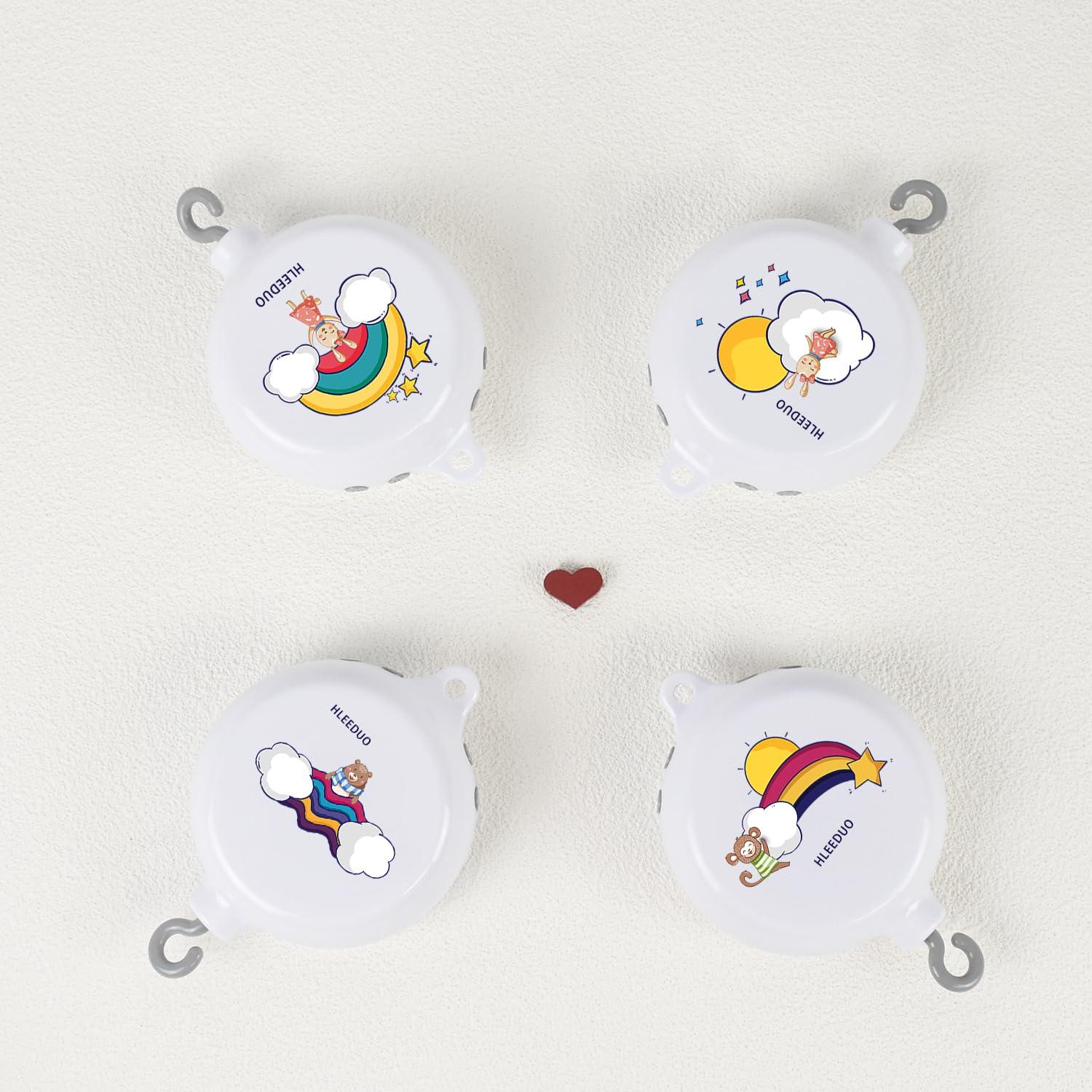 Caja de Música para Bebés HLEEDUO con Motor Rotatorio y Control de Volumen