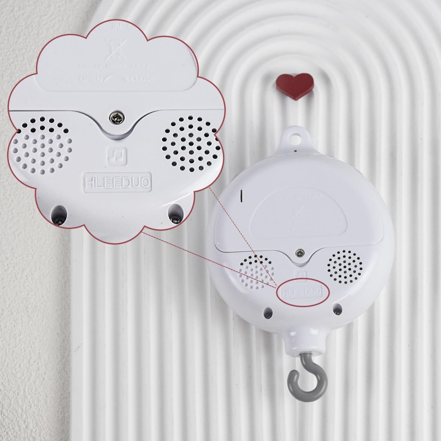 Caja de Música para Bebés HLEEDUO con Motor Rotatorio y Control de Volumen