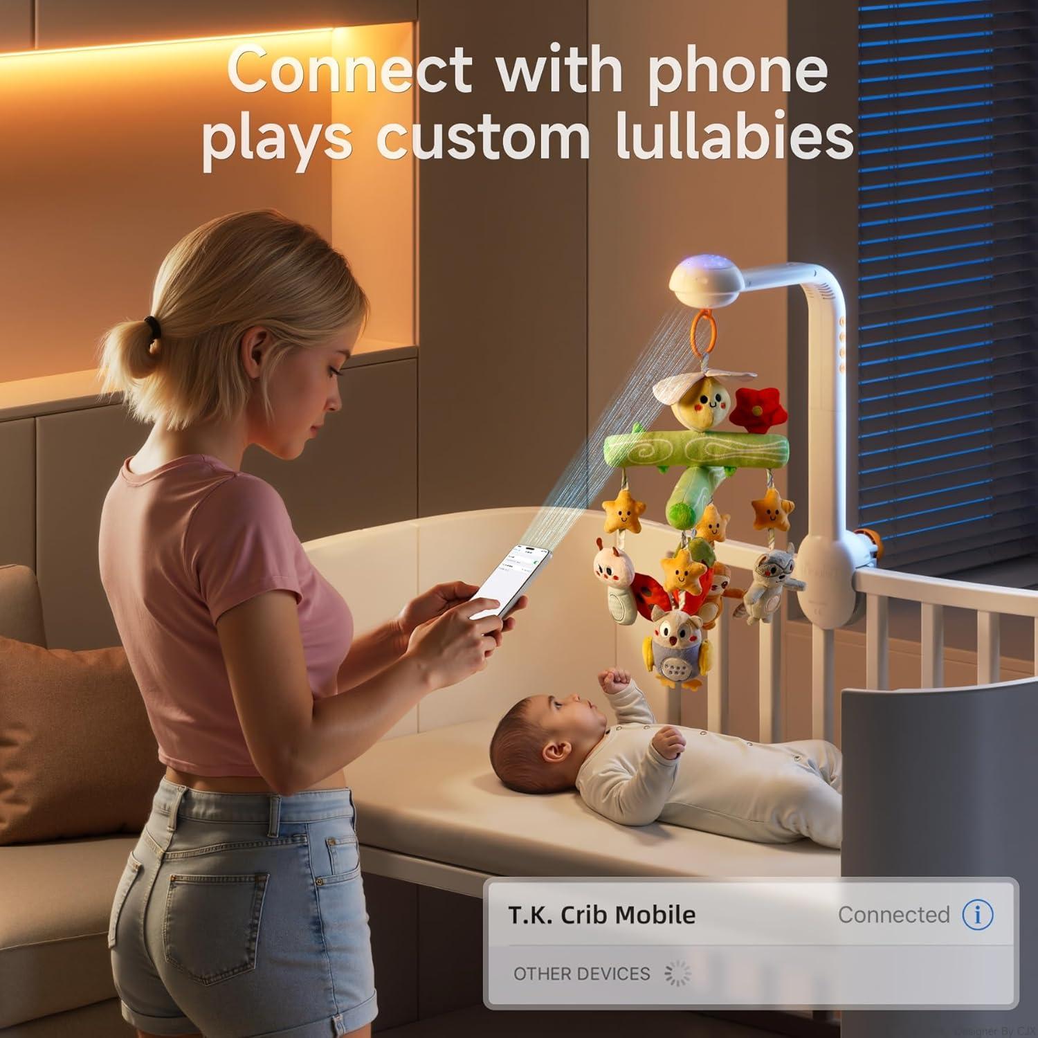 Móvil de Cuna TUMAMA con Música y Proyección de Estrellas