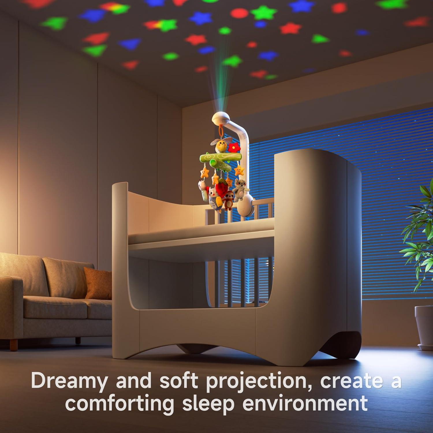 Móvil de Cuna TUMAMA con Música y Proyección de Estrellas