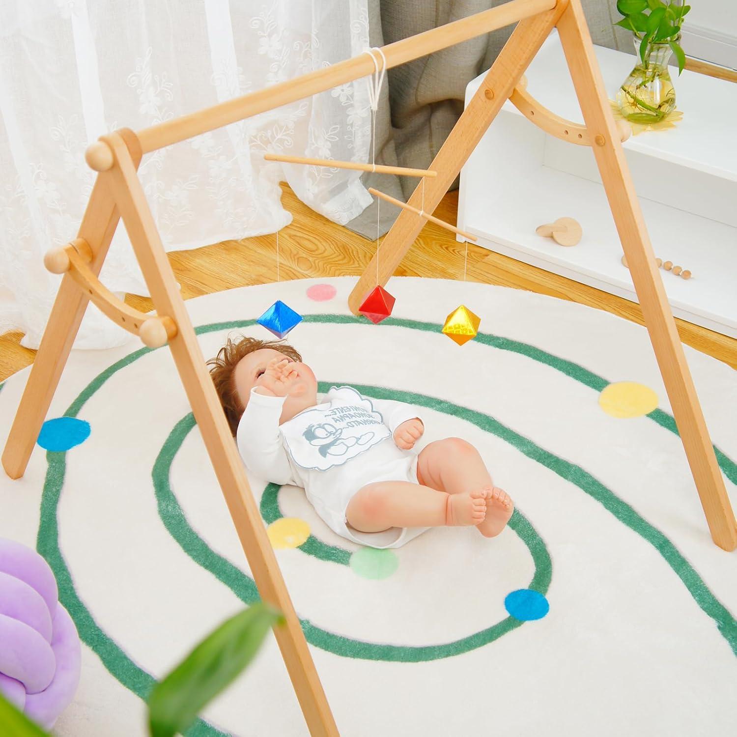 Móvil Montessori Geométrico Purgano - Octaedro Colgante Madera