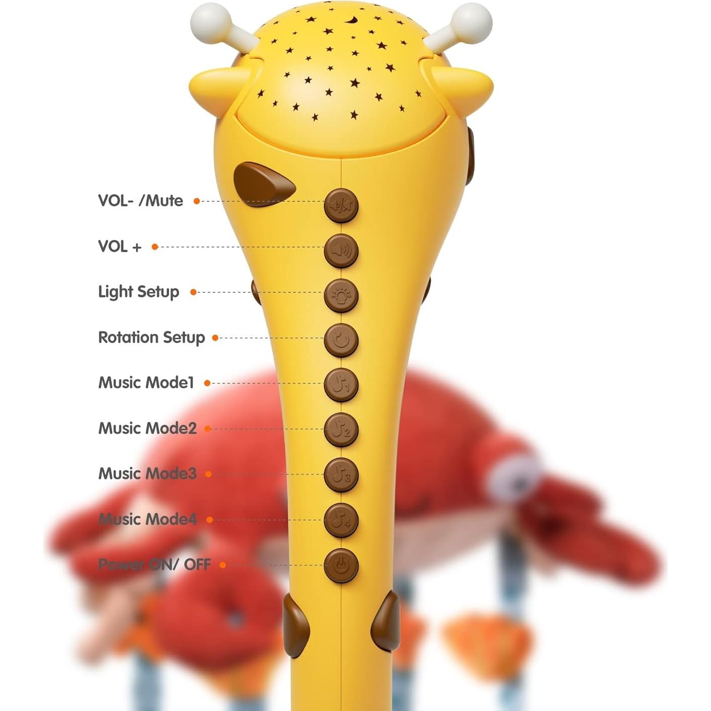 Móvil para Cuna Tumama 3 en 1 con Control Remoto y Proyector