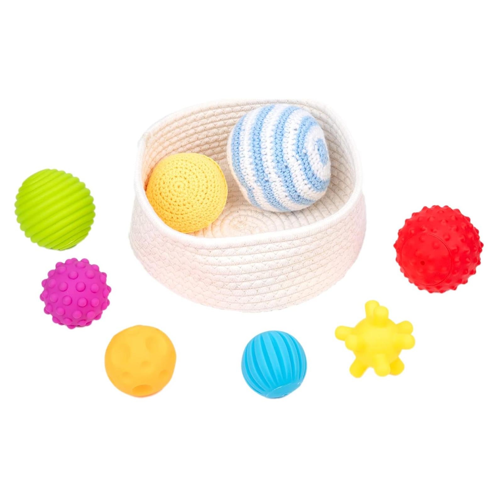 Adena Montessori 8 Pelotas Sensoriales para Bebés 6-12 Meses