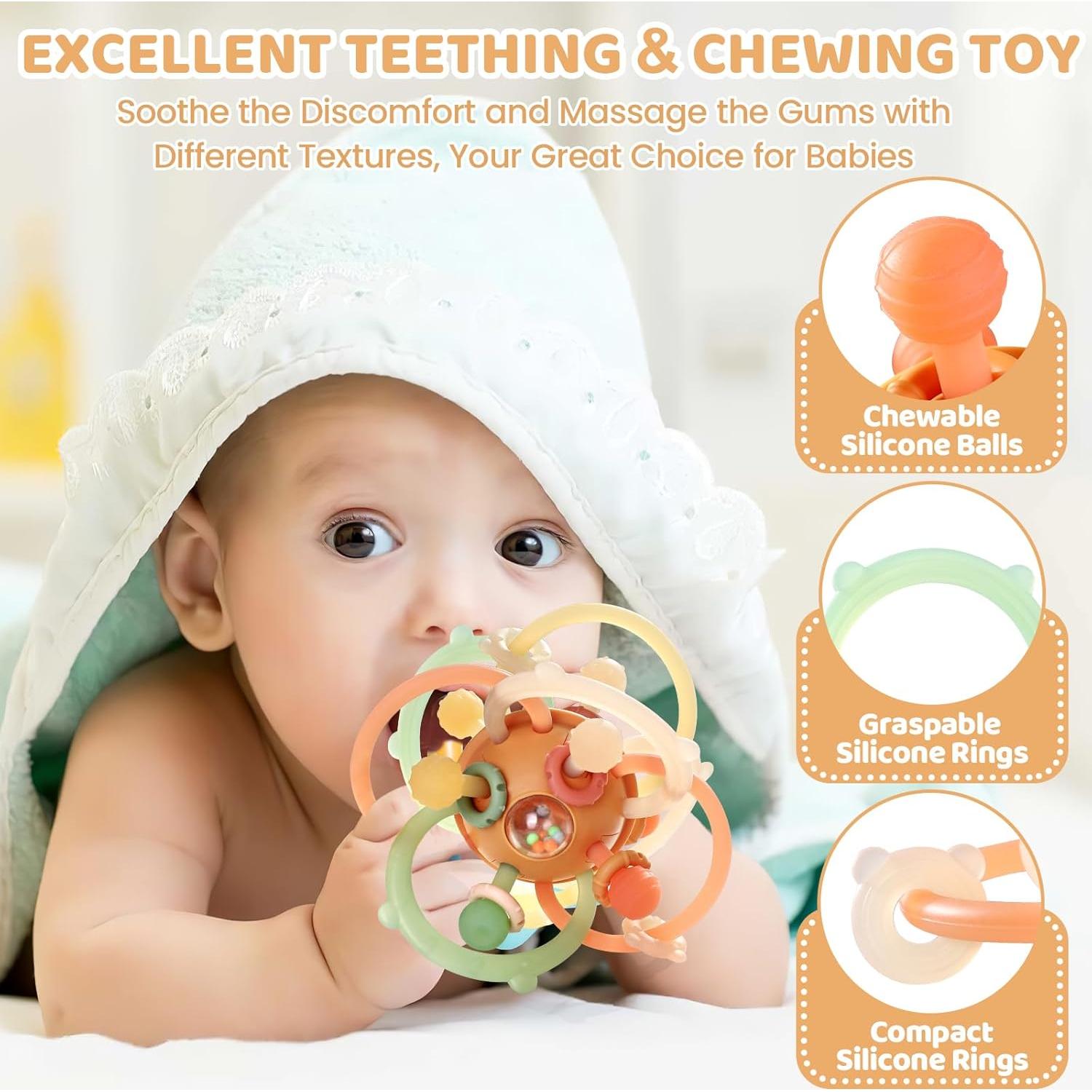 Juguete de Dentición Sensorial Orzbow para Bebés - Silicona BPA Free