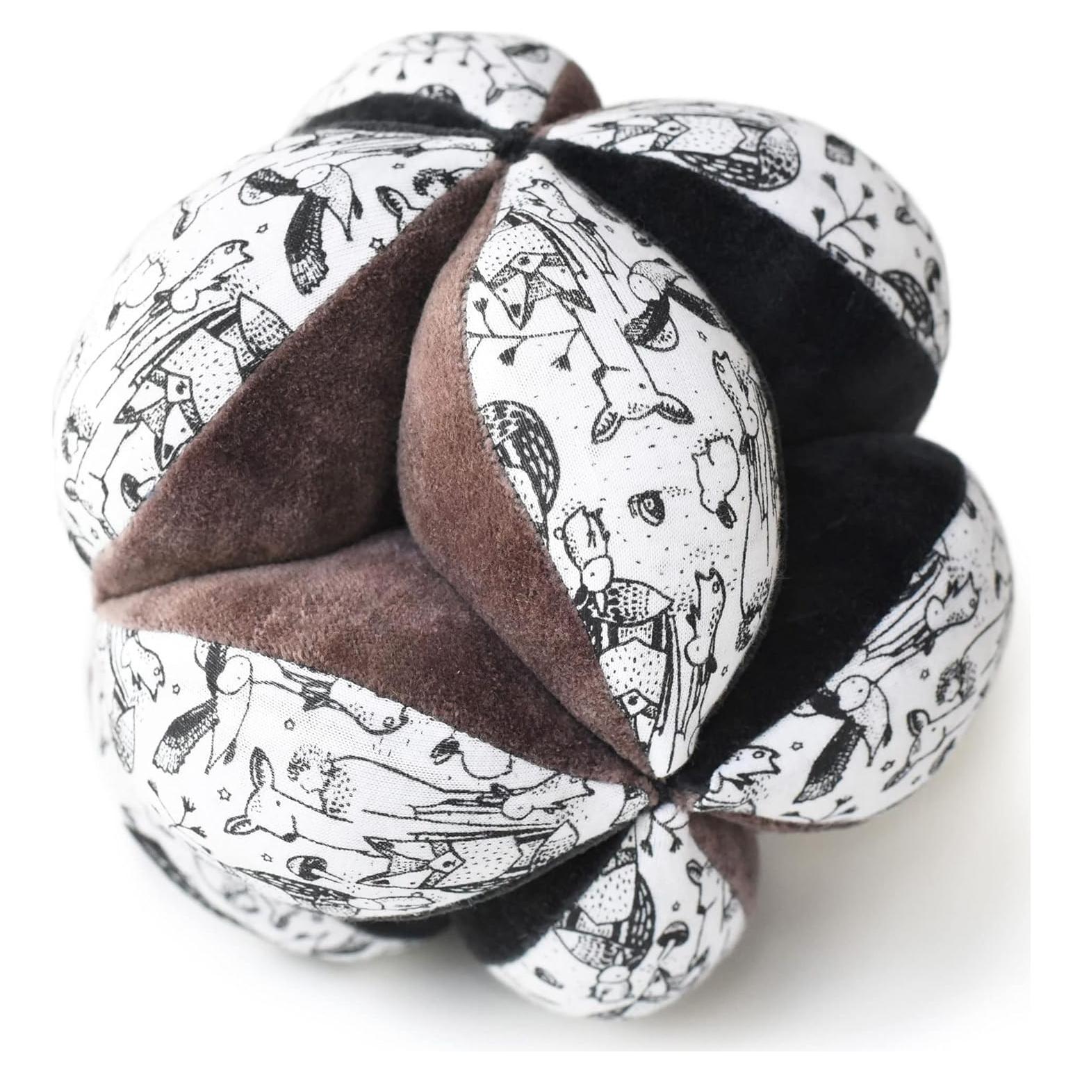 Juguete Sensorial Clutch Ball Wee Gallery Algodón Orgánico 17.78cm