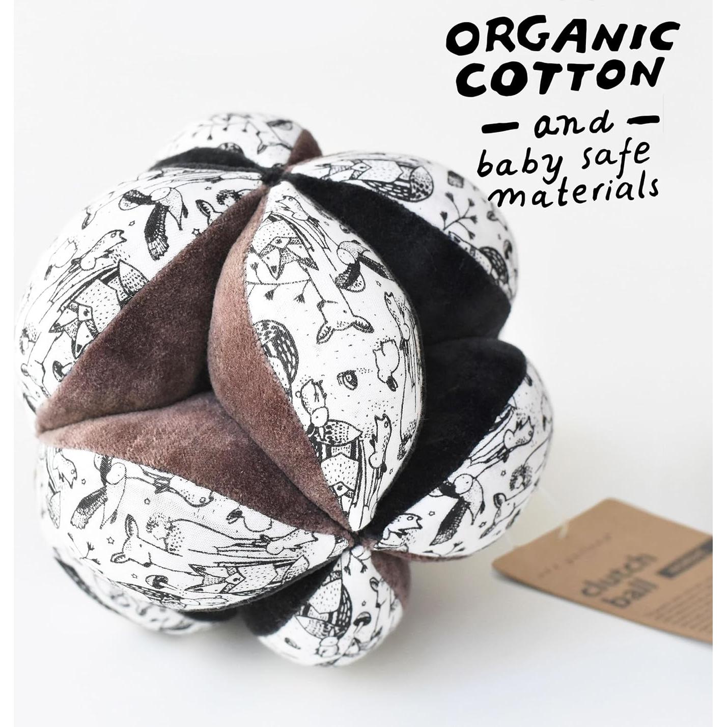 Juguete Sensorial Clutch Ball Wee Gallery Algodón Orgánico 17.78cm