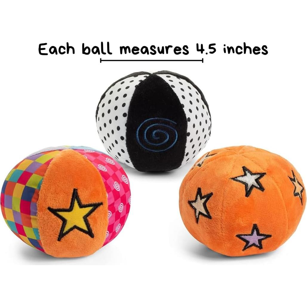 Set de 3 Pelotas Sensitivas Genius para Bebés - 11.43 cm