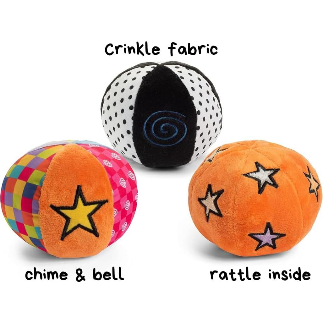 Set de 3 Pelotas Sensitivas Genius para Bebés - 11.43 cm