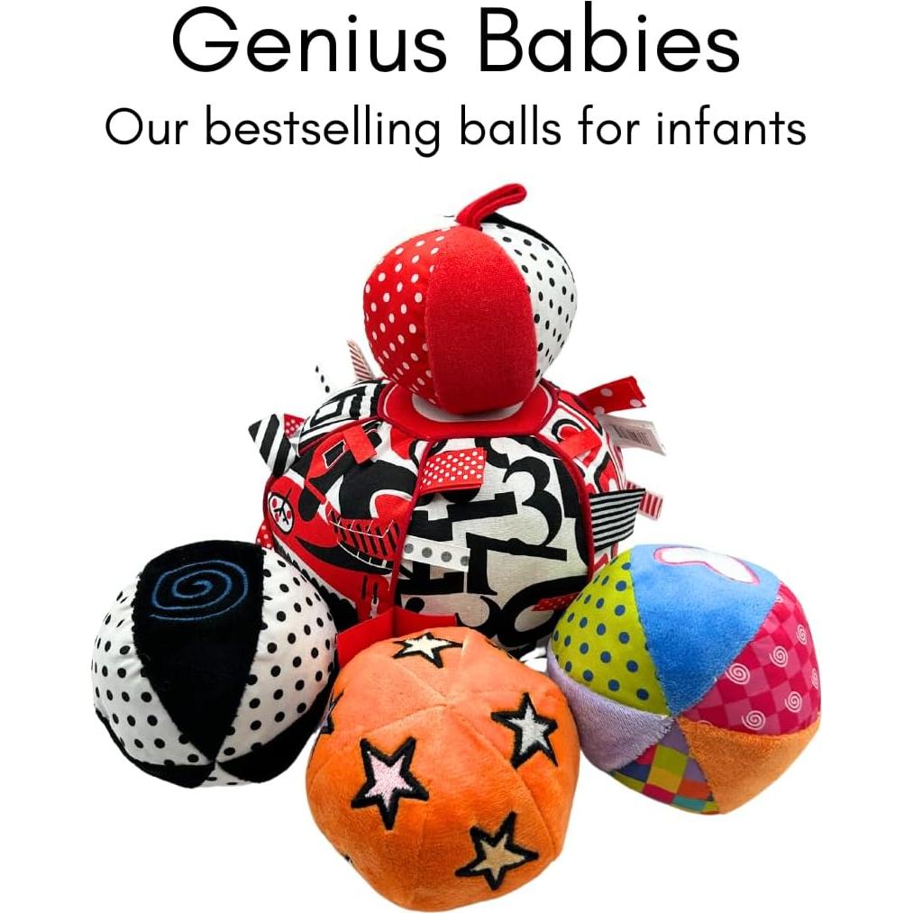 Set de 3 Pelotas Sensitivas Genius para Bebés - 11.43 cm