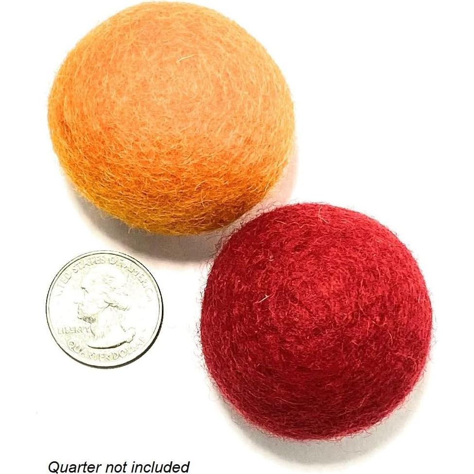 Bolas de Fieltro Grandes Arcoíris Wildflower 4 CM - 7 Colores