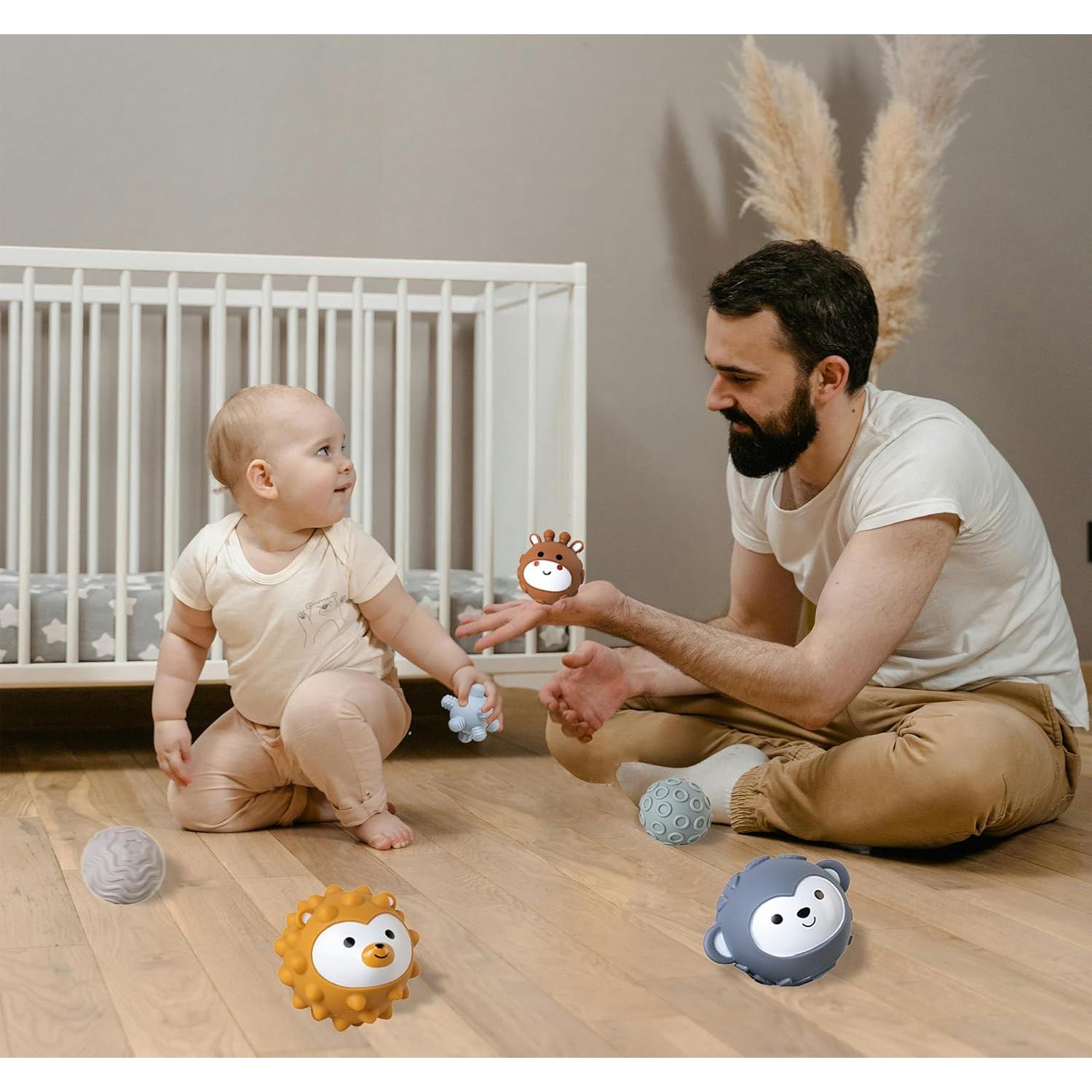 Conjunto de 6 Pelotas Sensoriales TMYIDO para Bebés 6-18 Meses