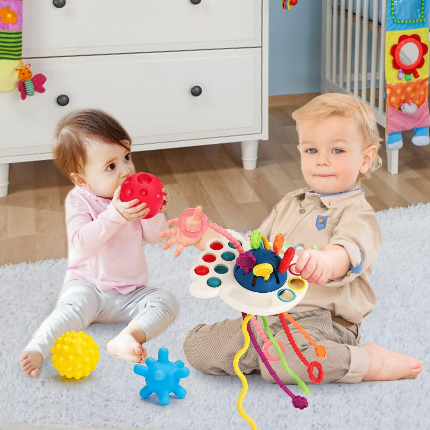 Juguetes Sensoriales Montessori Thremhoo para Bebés 0-18 Meses