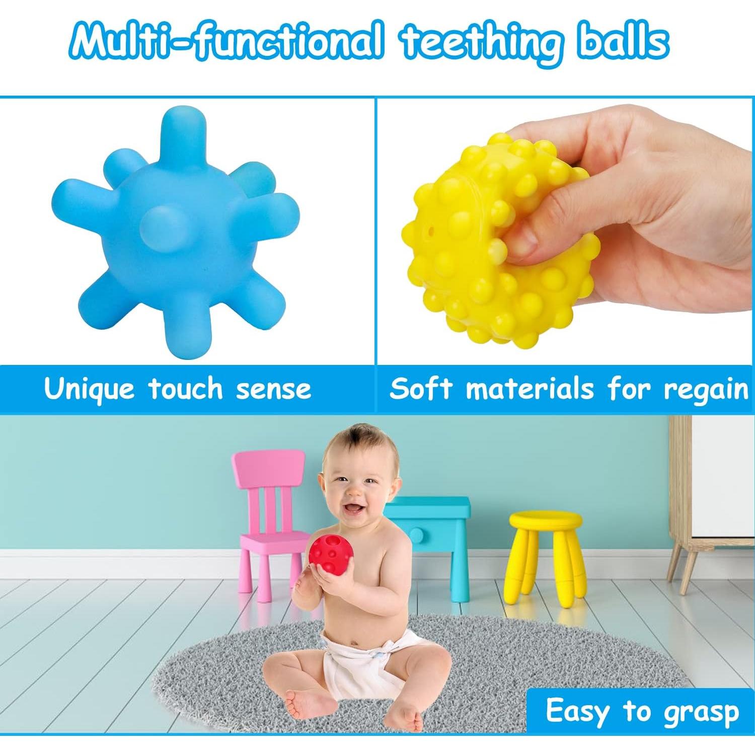 Juguetes Sensoriales Montessori Thremhoo para Bebés 0-18 Meses