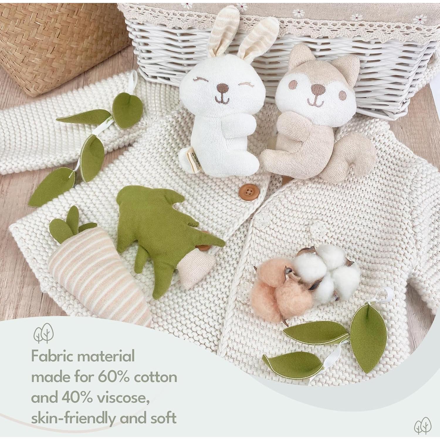 Móvil de Cuna COTTONBEBE Safari 35 Canciones Orgánico