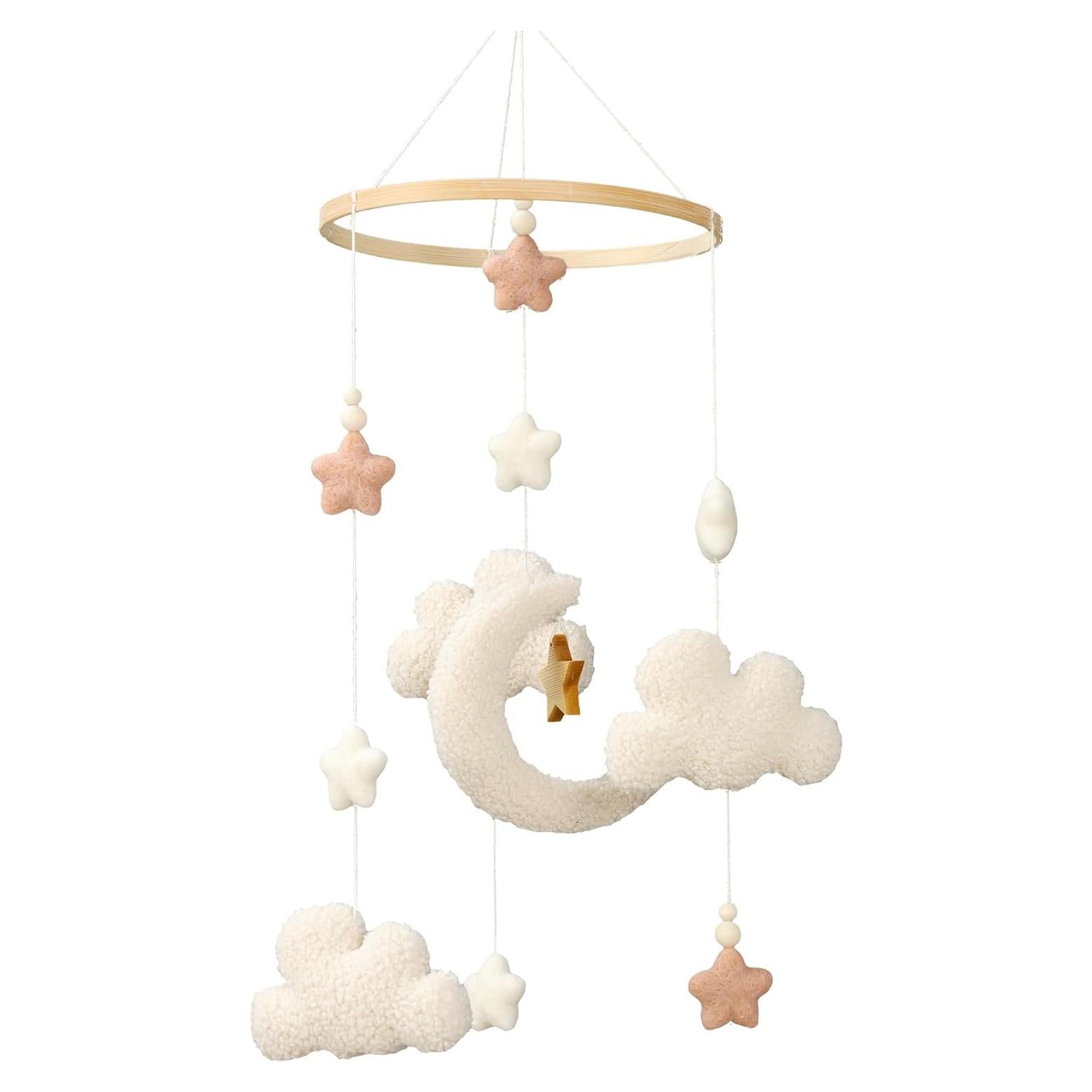 Móvil de Cuna Hecho a Mano CroBlissful Neutro Boho