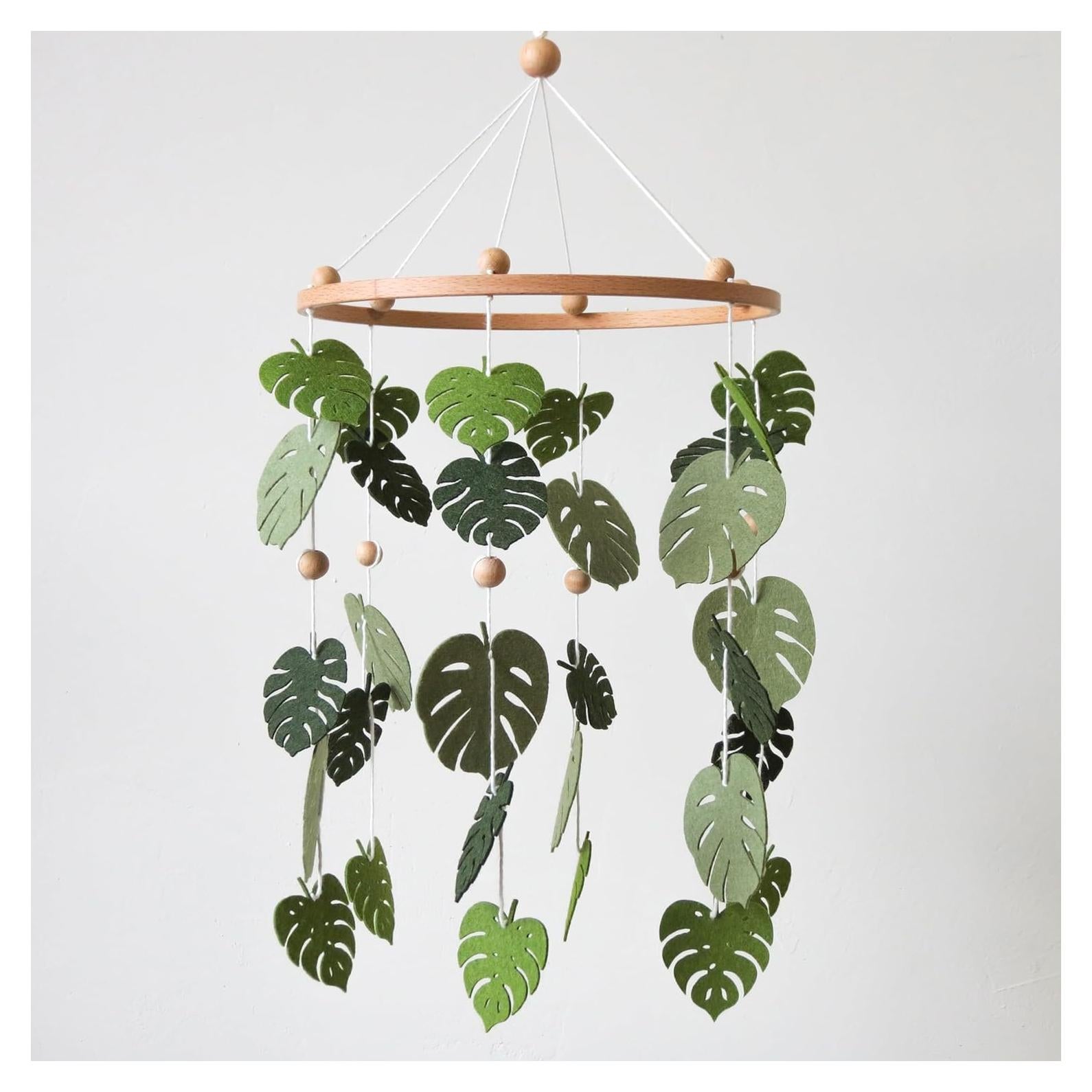 Móvil Hoja Verde para Cuna GOUKURLSMA - Decoración Natural