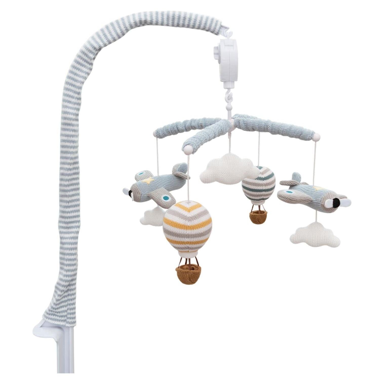 Móvil Musical para Bebés Living Textiles - Globo Aerostático Azul