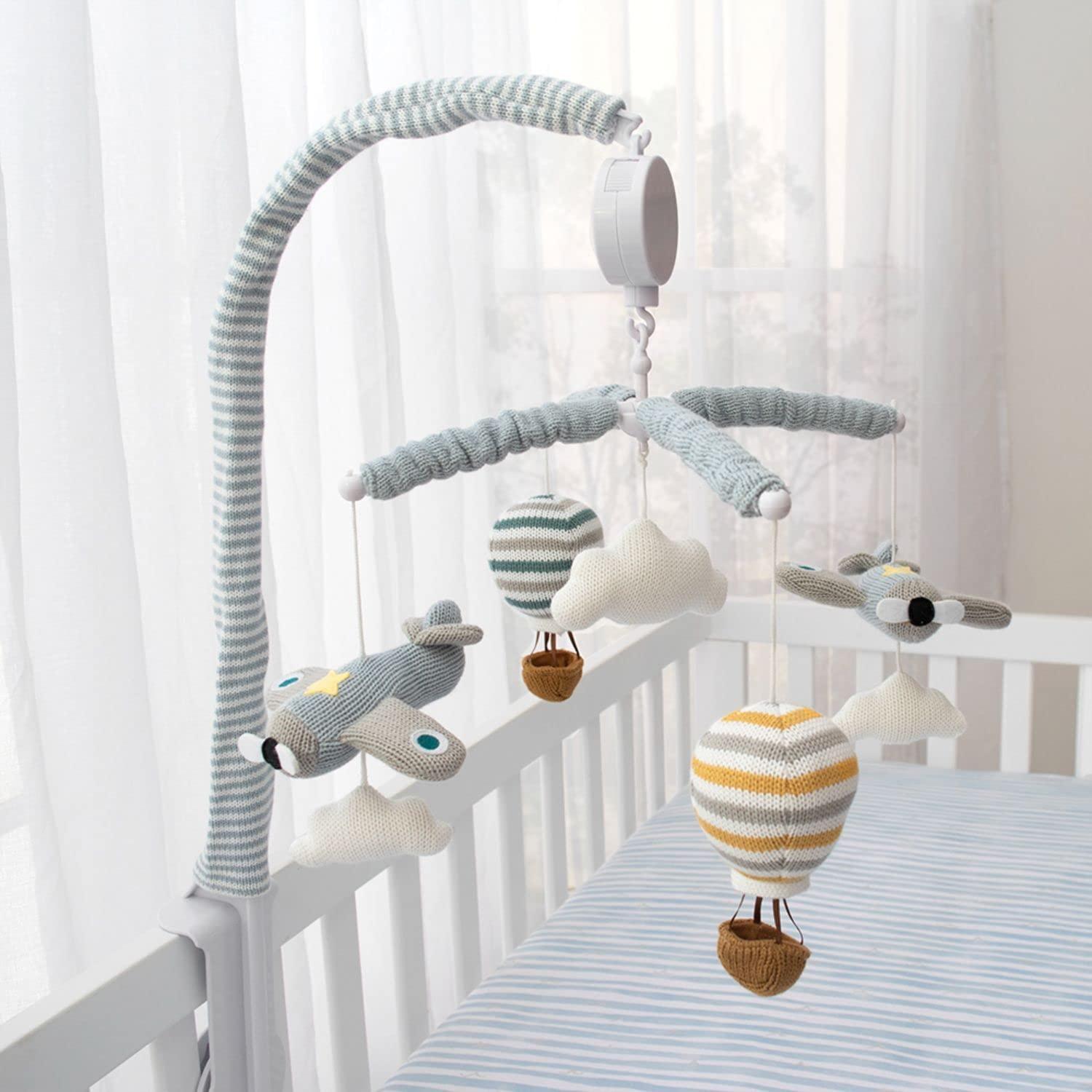 Móvil Musical para Bebés Living Textiles - Globo Aerostático Azul