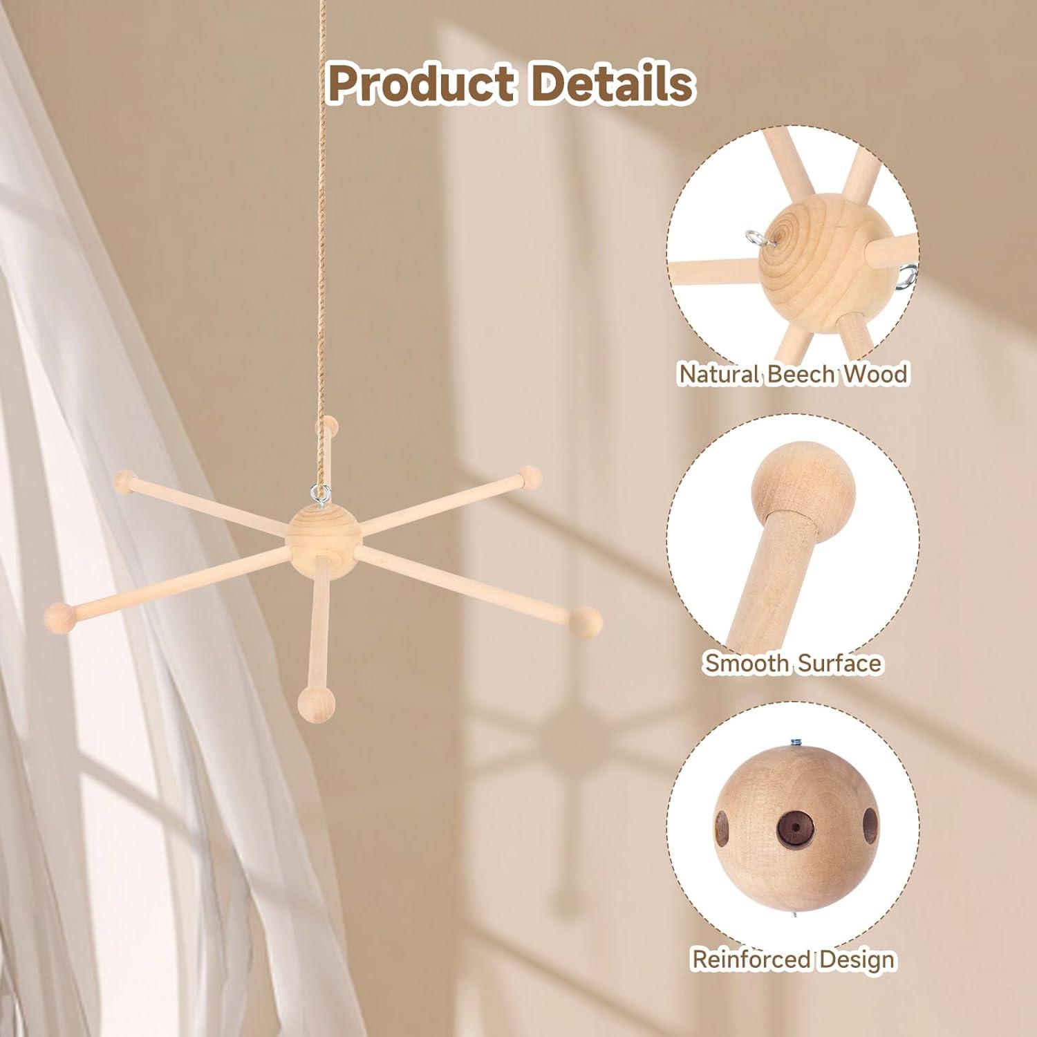 Kit de Marco Móvil de Madera FLEXMAN para Cuna - 6 Patas