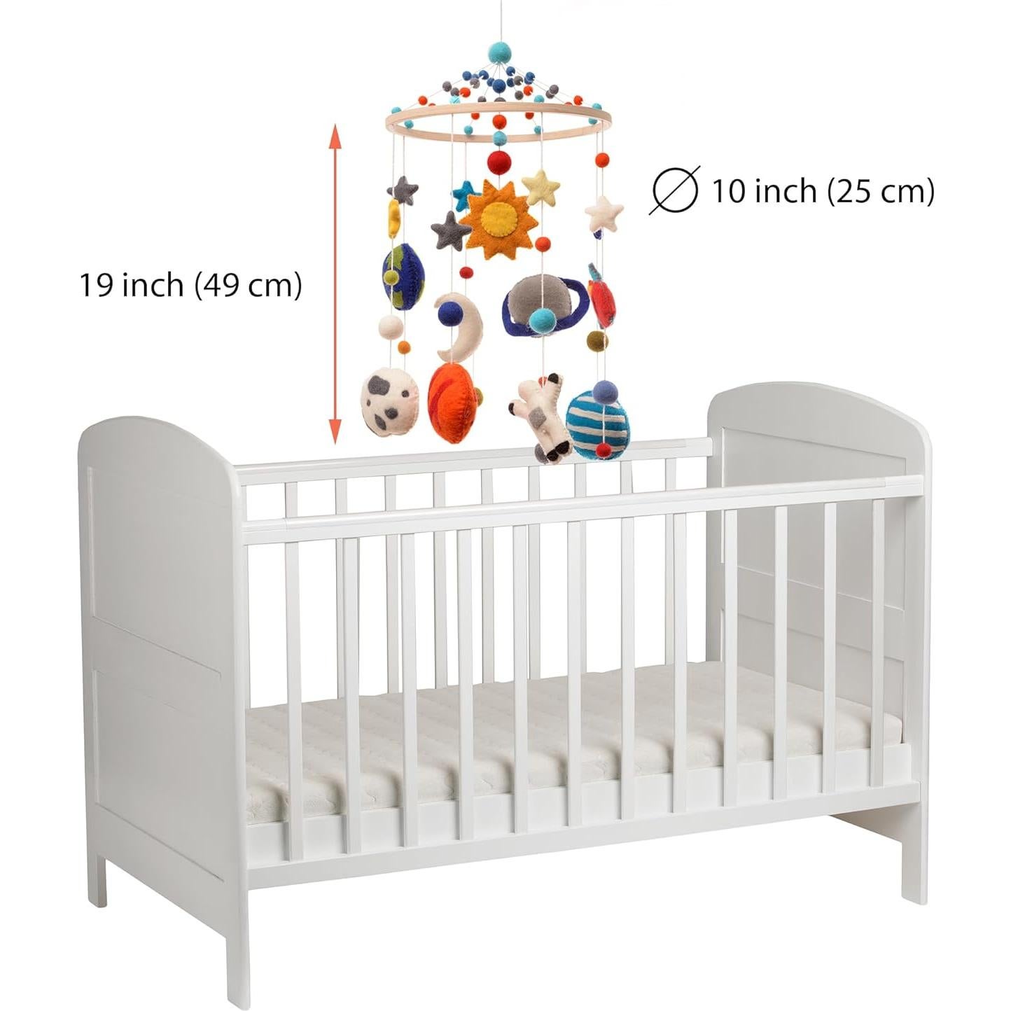 Móvil Espacial Glaciart One - Decoración Cuna 27x76cm