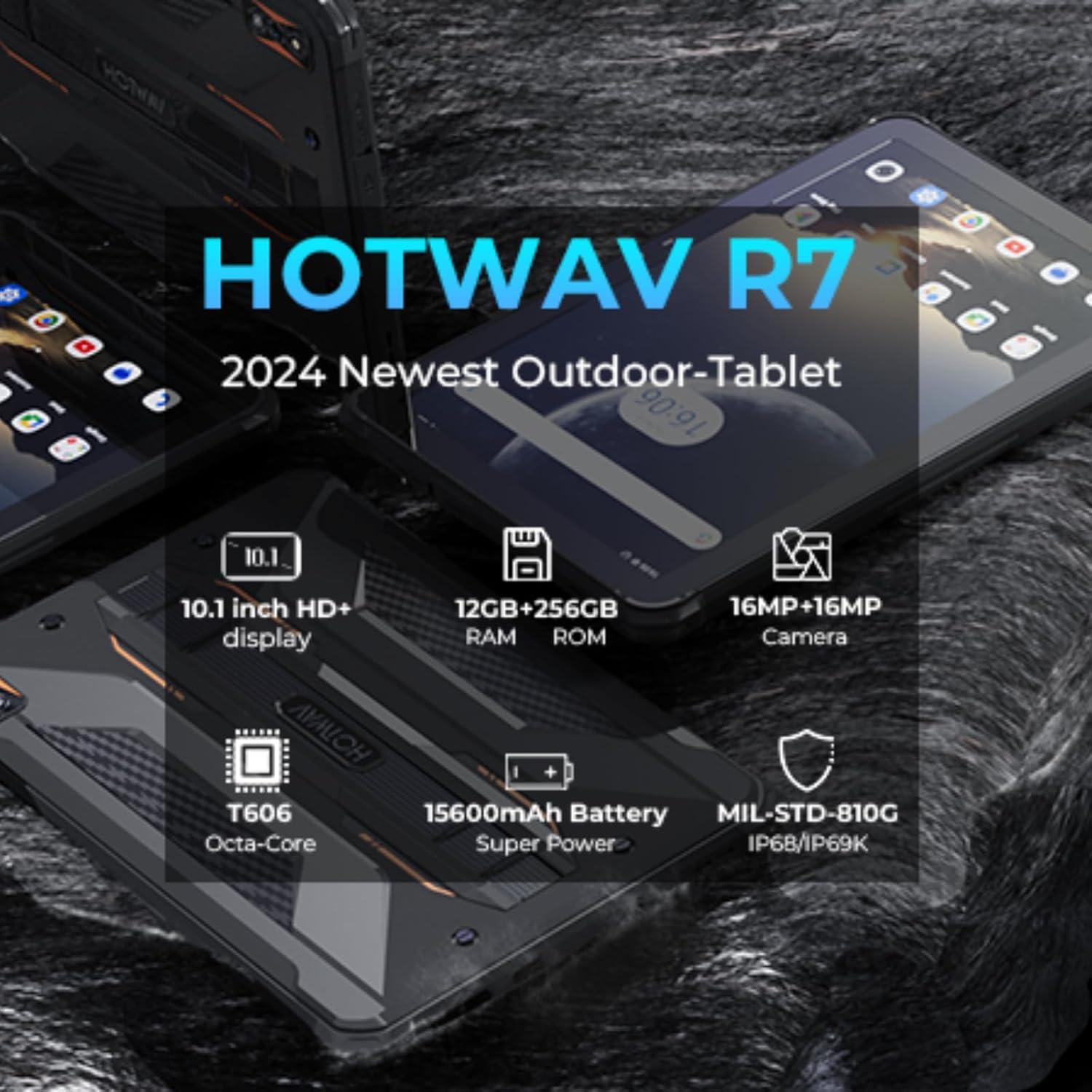 Tableta Rugged HOTWAV R7 10.1" 12GB/256GB IP68 Android 13