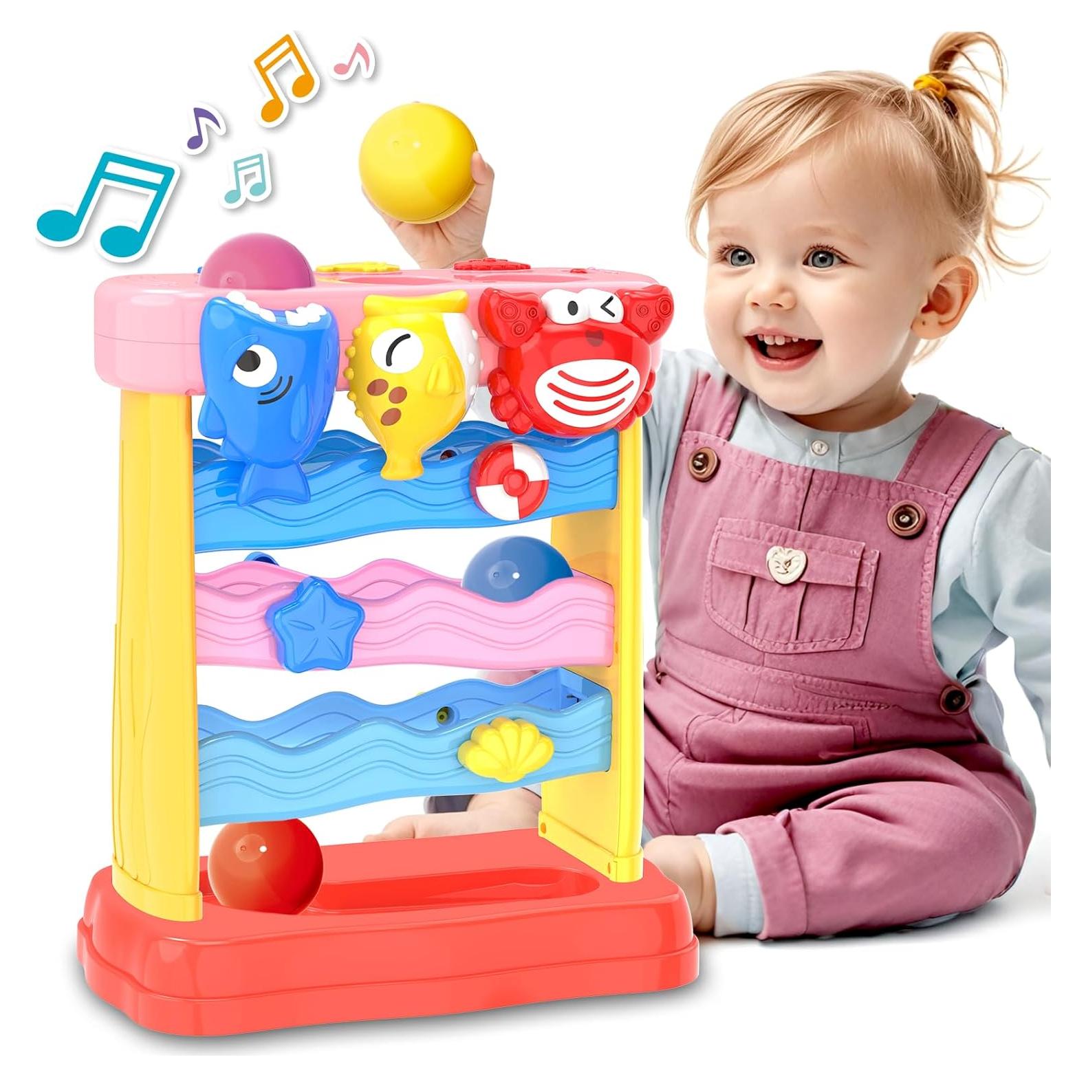 Juguete Musical Montessori AuroTops Golpea Pelotas 0-3 Años